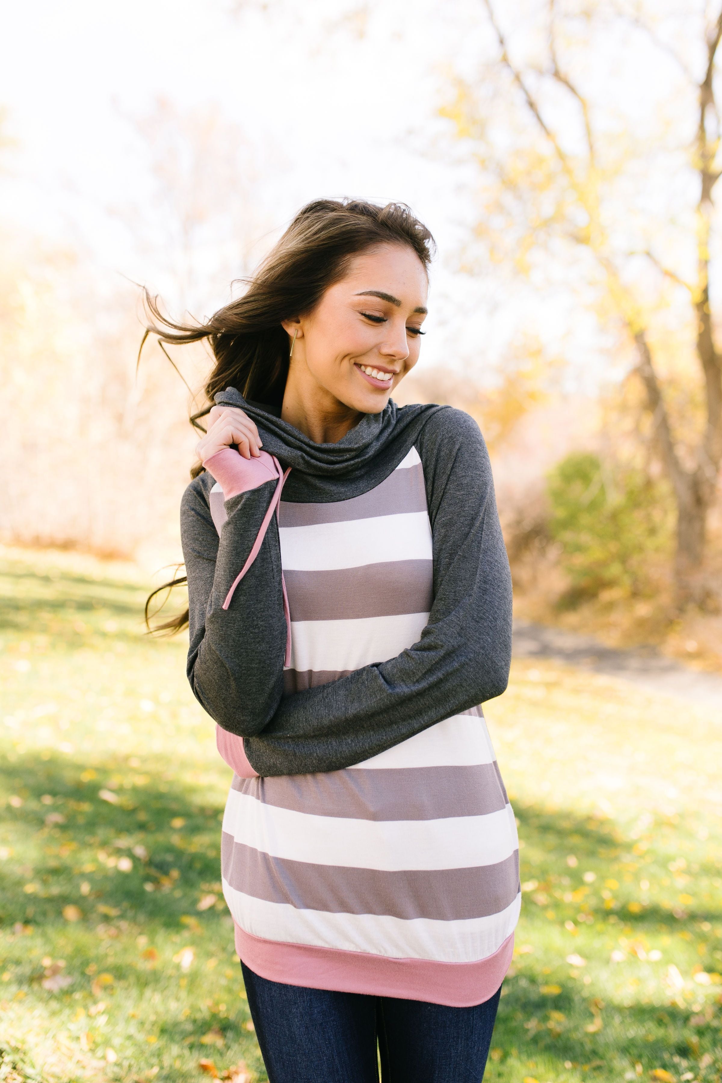 Make A Weekend Out Of It Cowl Neck Top - ALL SALES FINAL