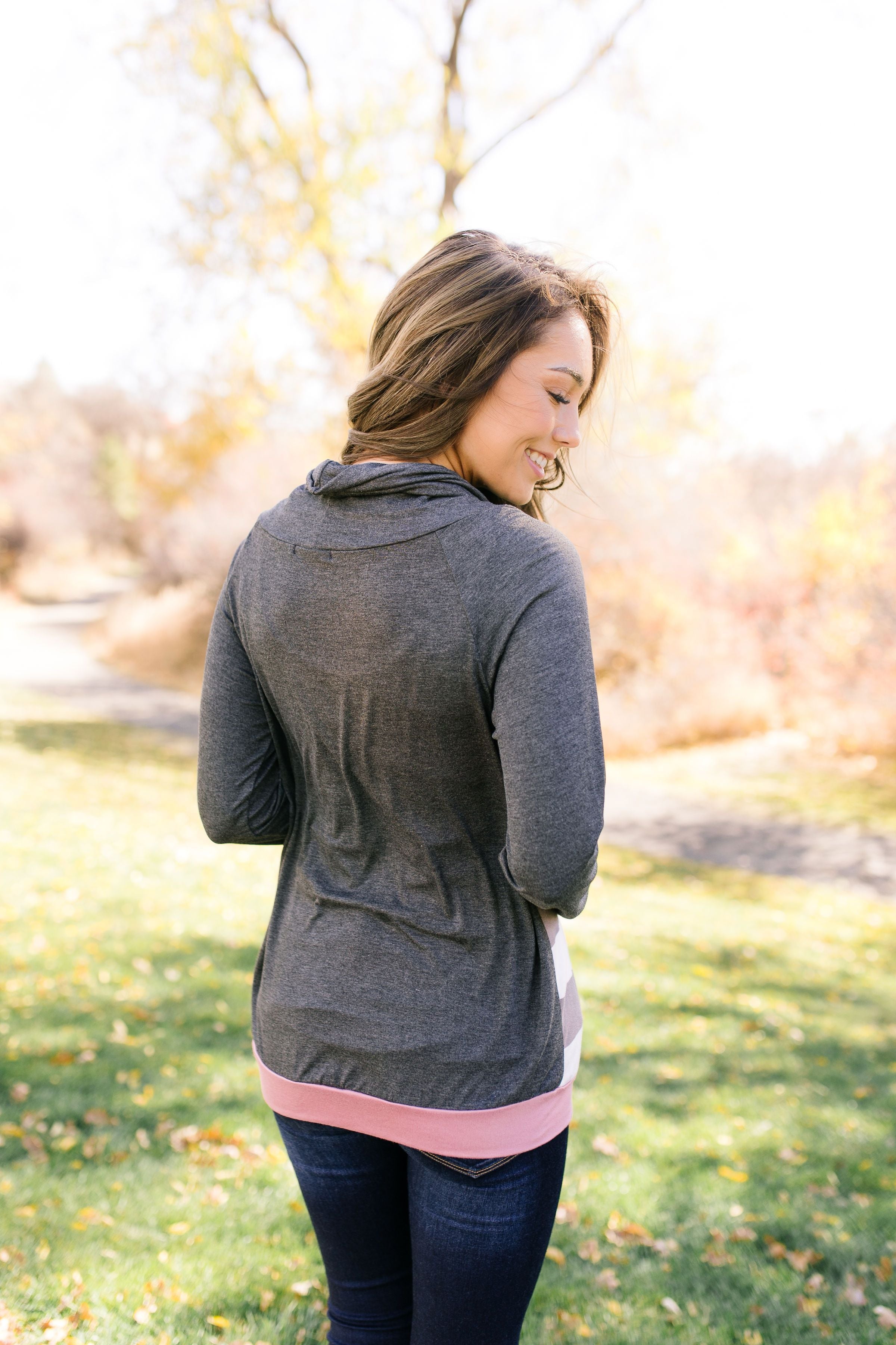 Make A Weekend Out Of It Cowl Neck Top - ALL SALES FINAL