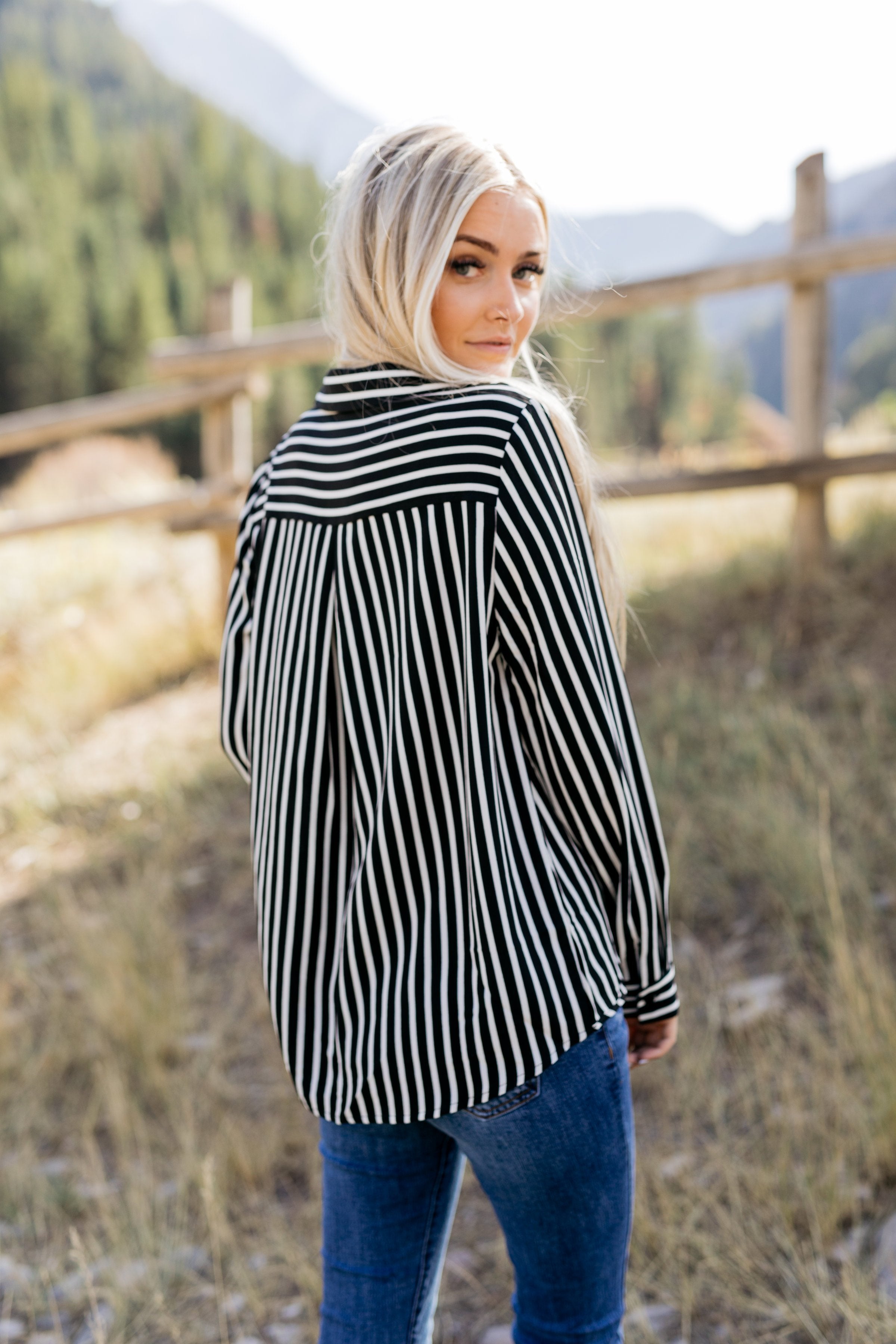 Make The Call Striped Top