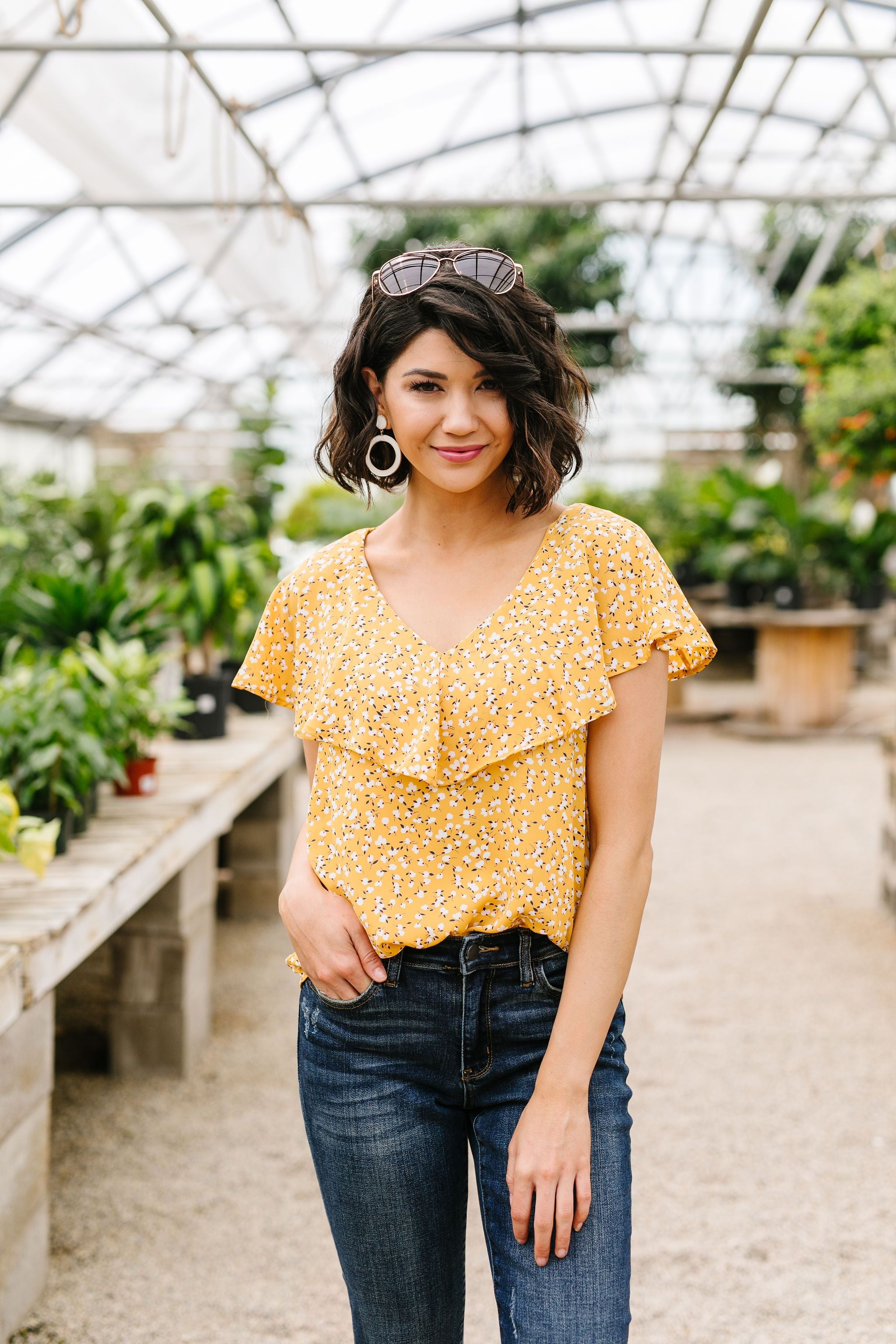Marigold Ruffled Blouse