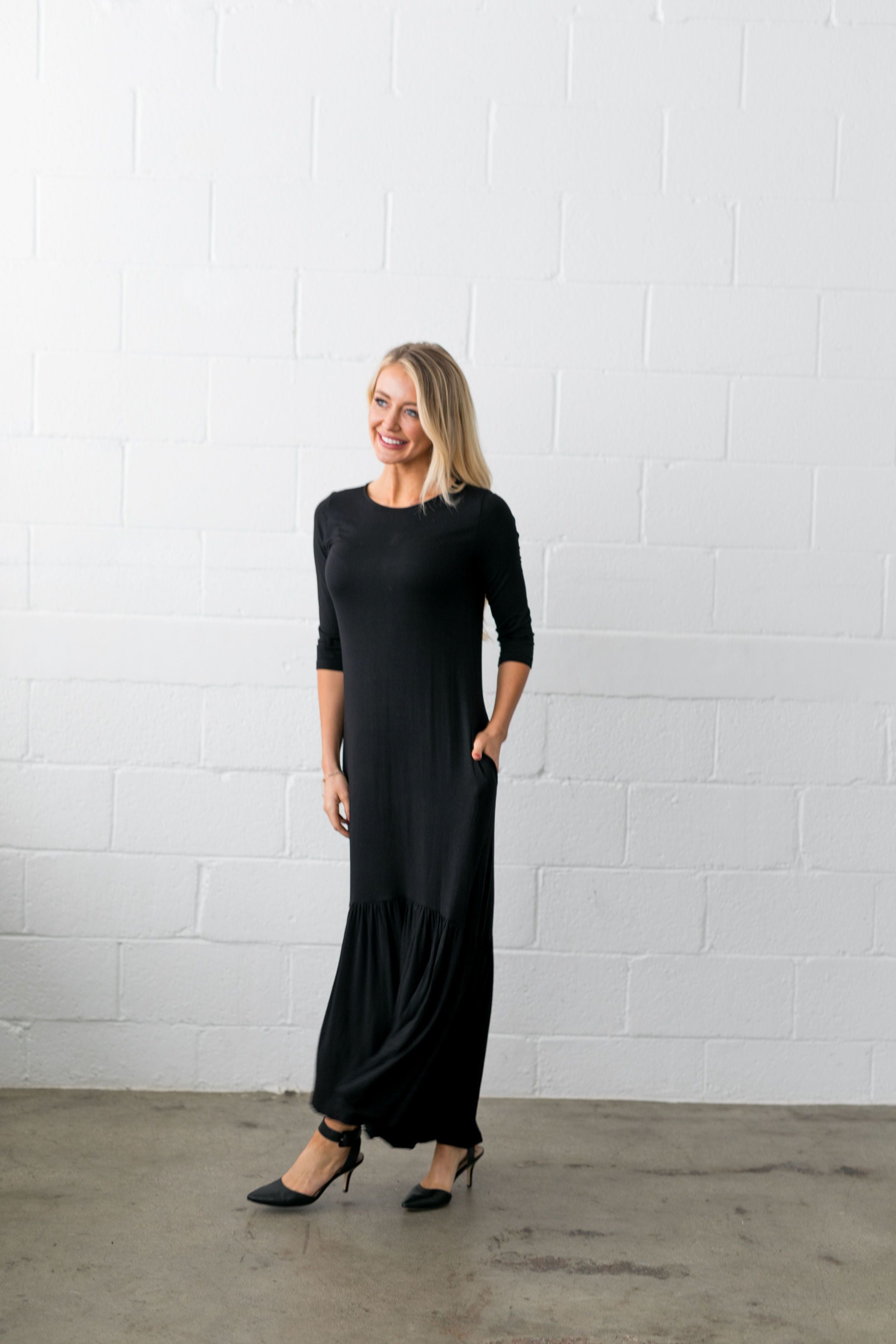 Maximum Impact Ruffle Hem Dress - ALL SALES FINAL