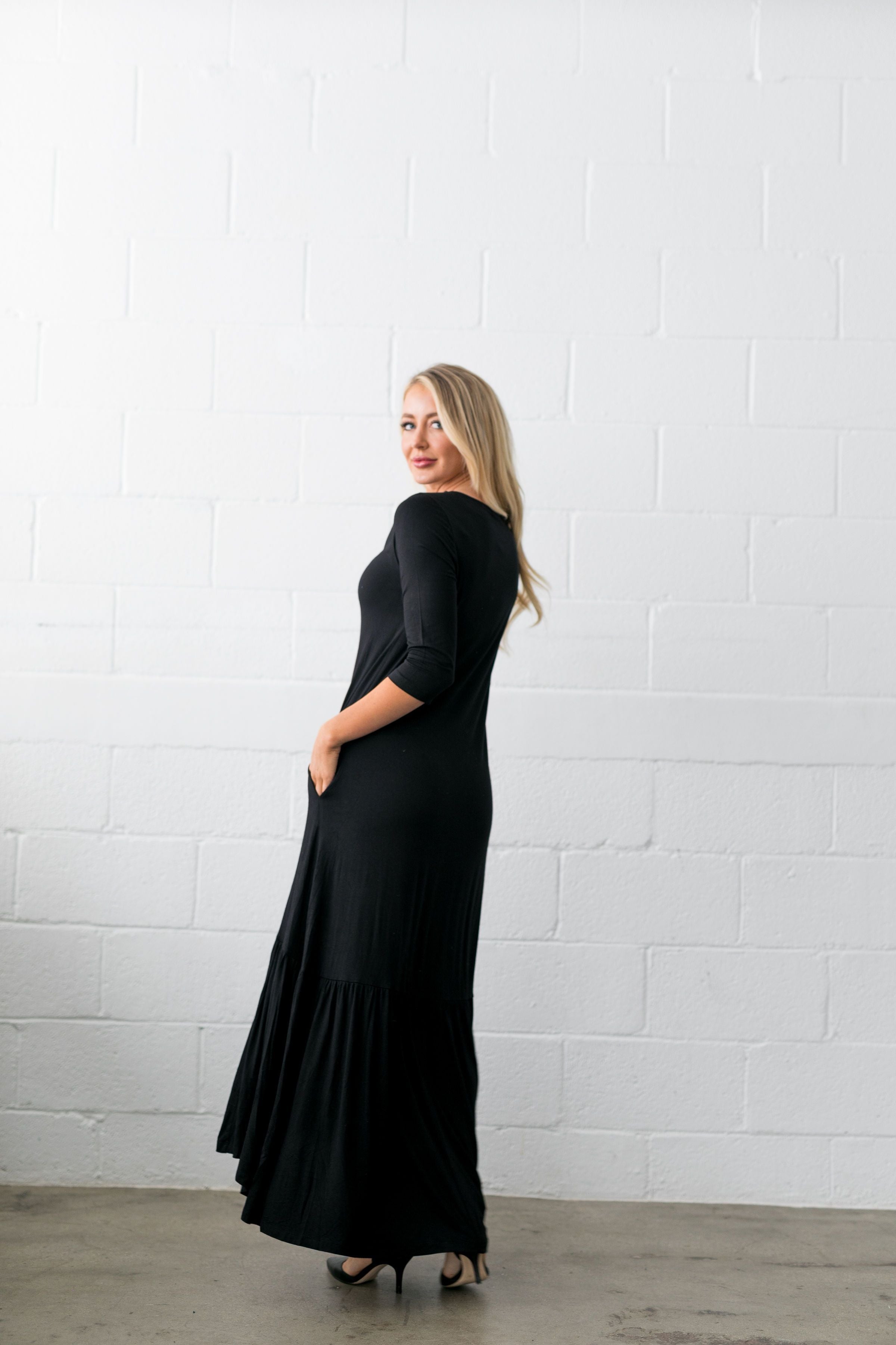 Maximum Impact Ruffle Hem Dress - ALL SALES FINAL