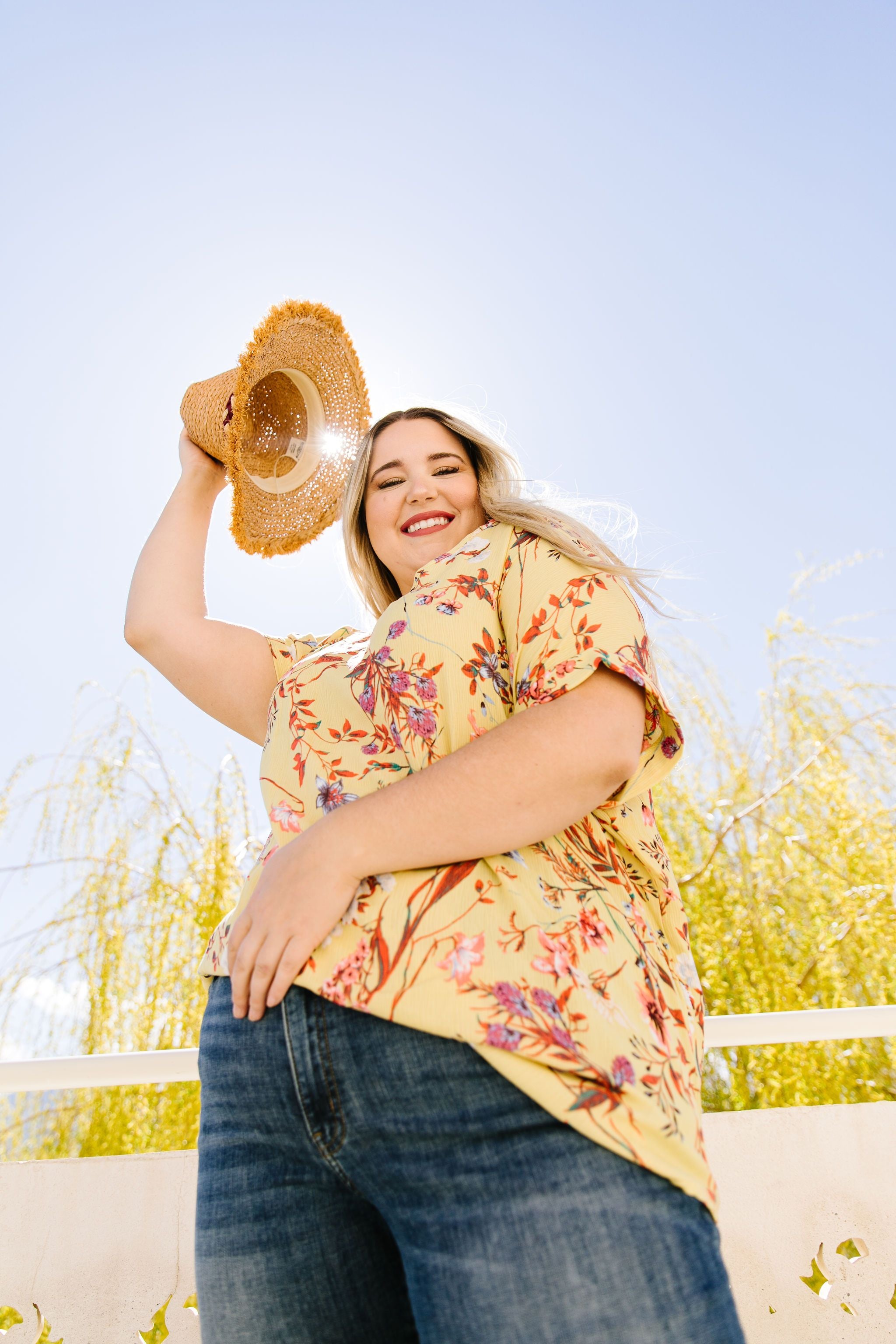 Mellow Yellow Floral Fantasy Blouse