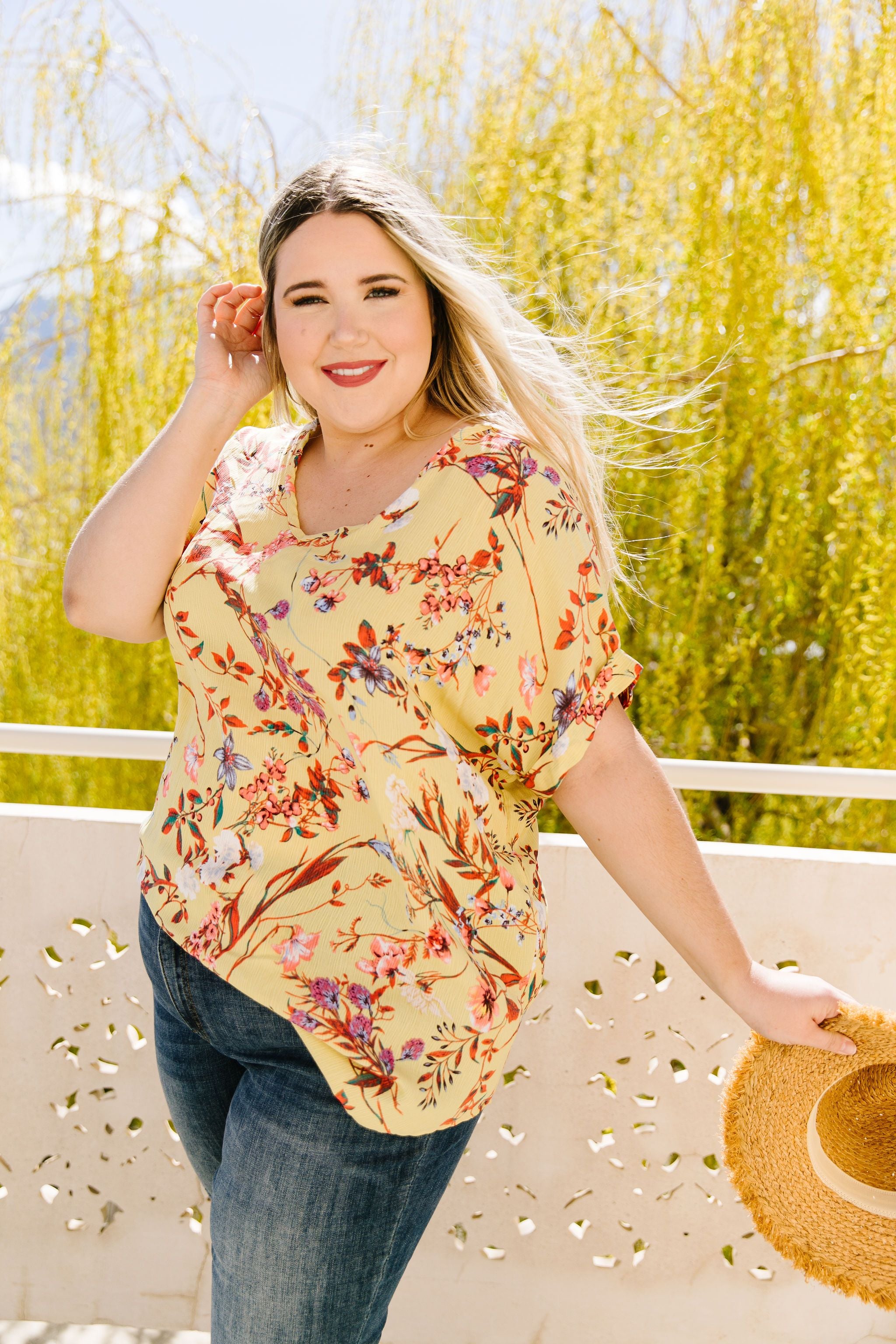 Mellow Yellow Floral Fantasy Blouse