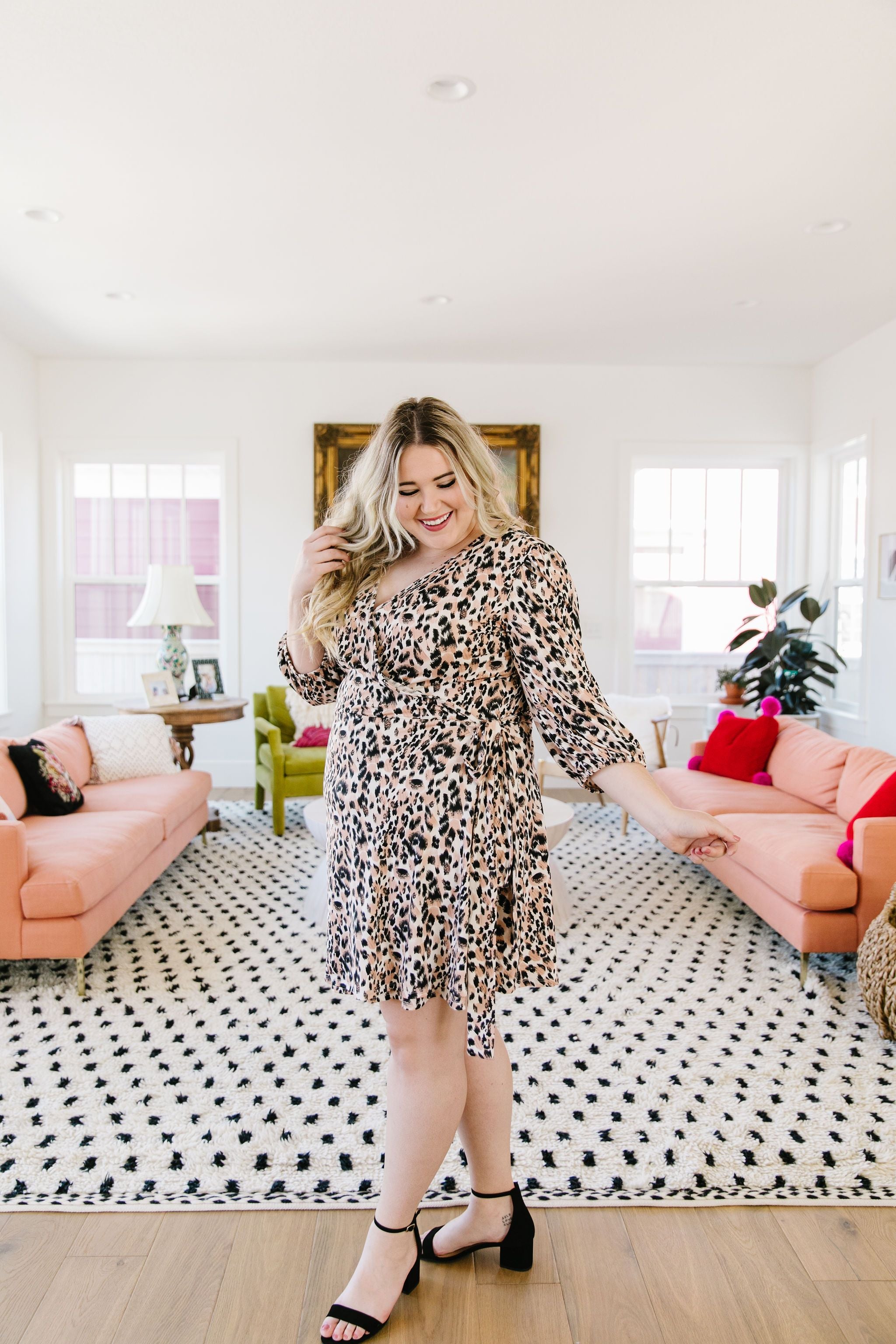 Mindy Animal Print Midi Dress
