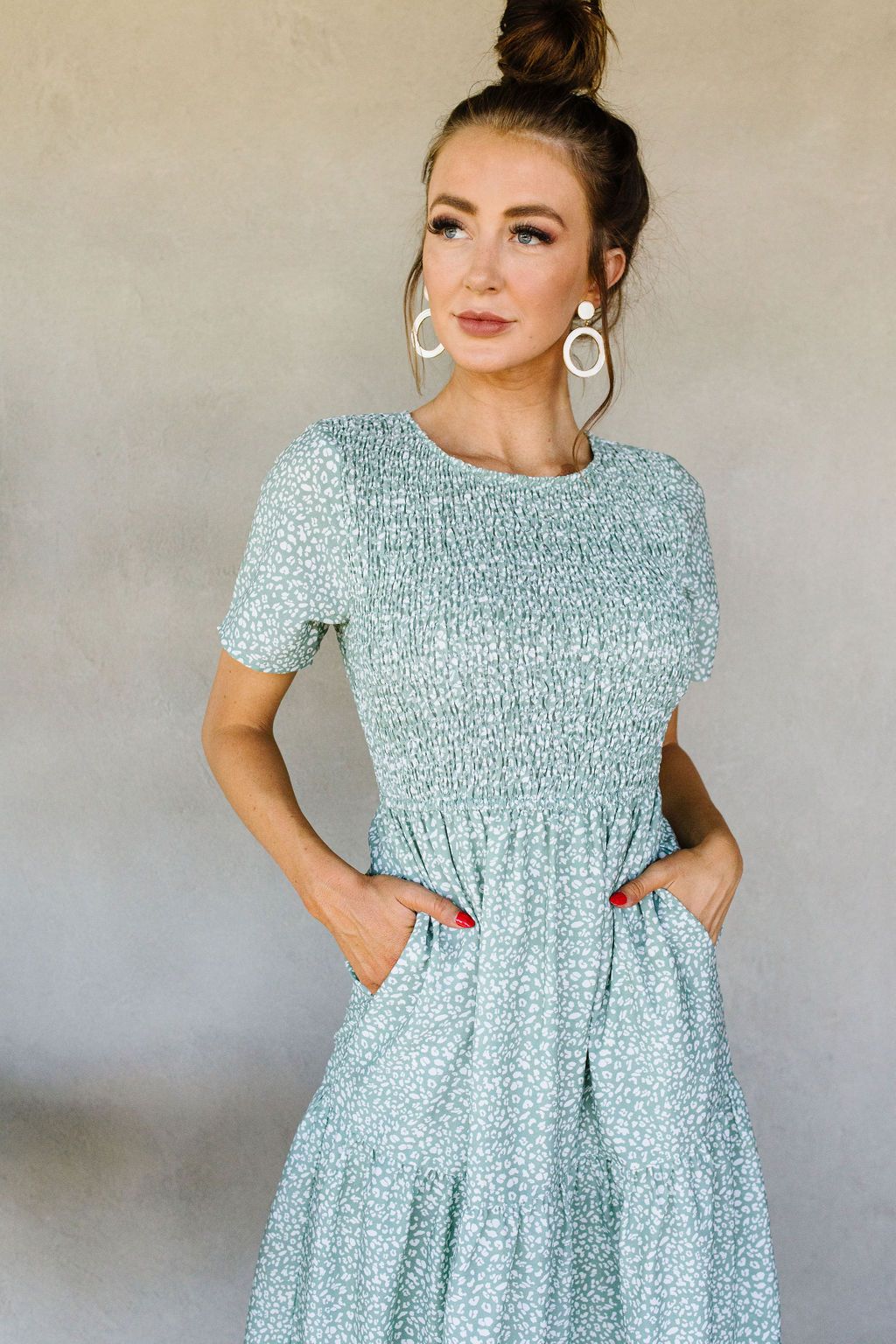 Mint Julep Smocked Dress