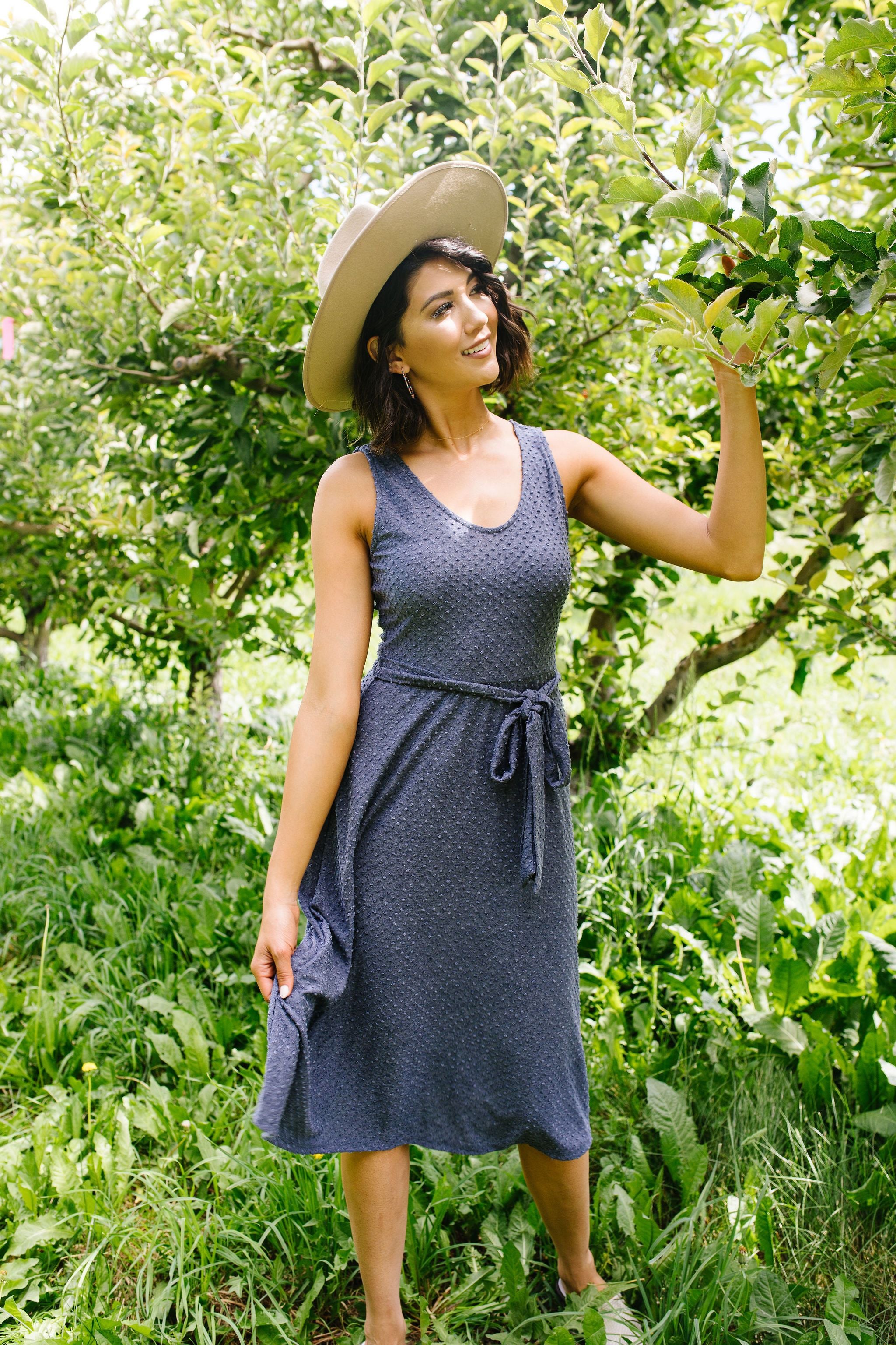 Missing You Swiss Dot Midi Dress
