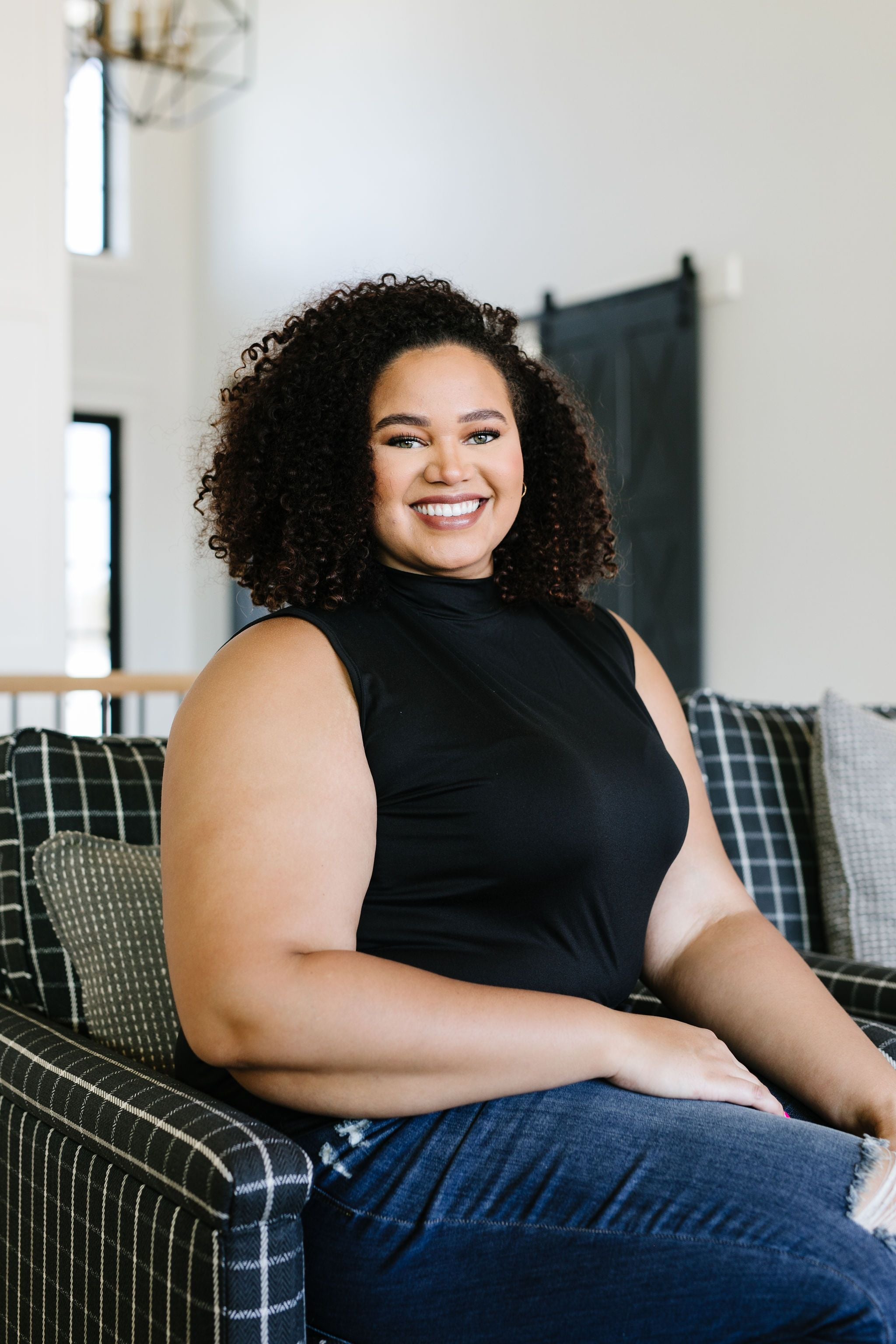 Mock Neck Sleeveless Top