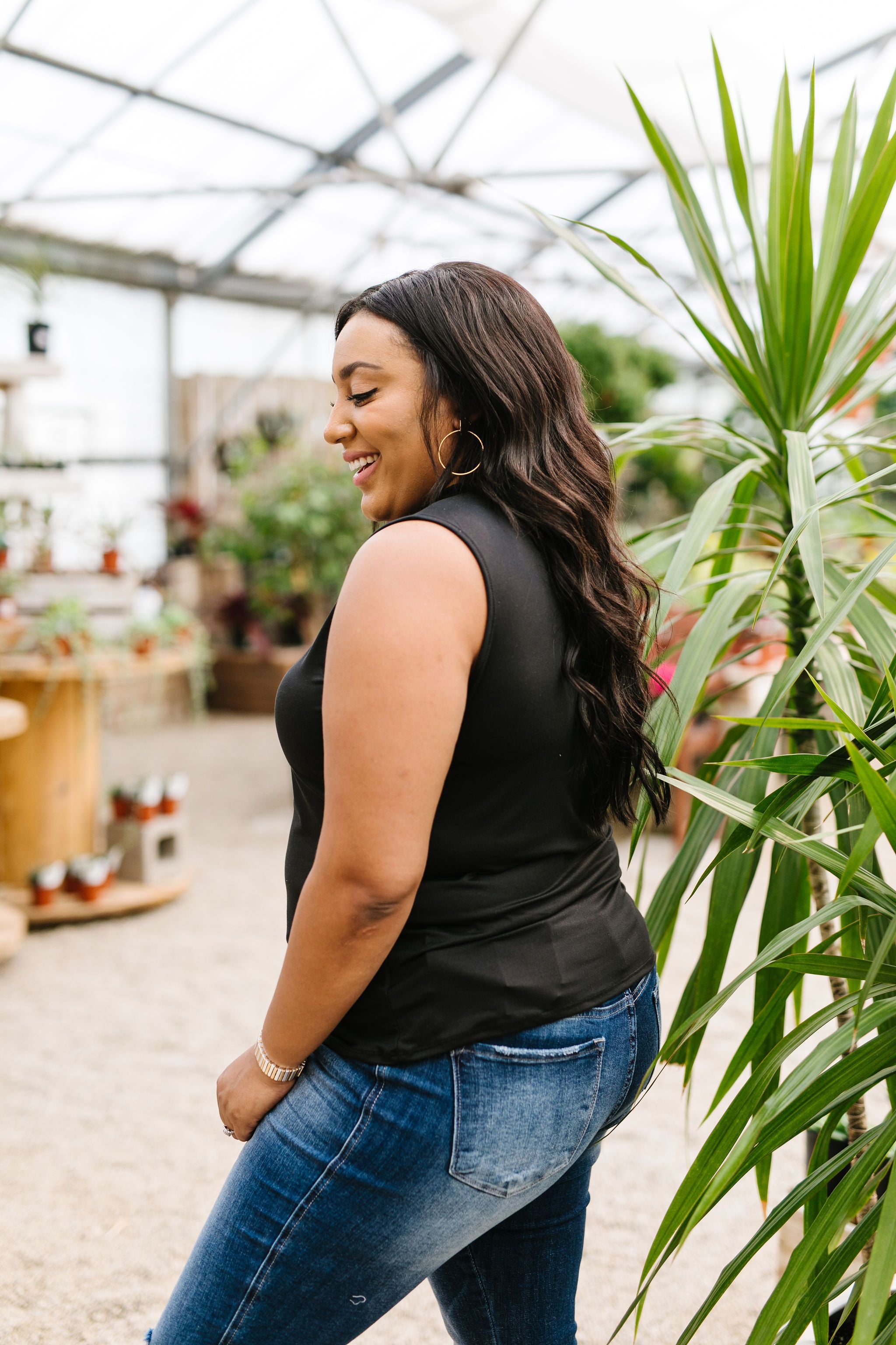 Mock Neck Sleeveless Top