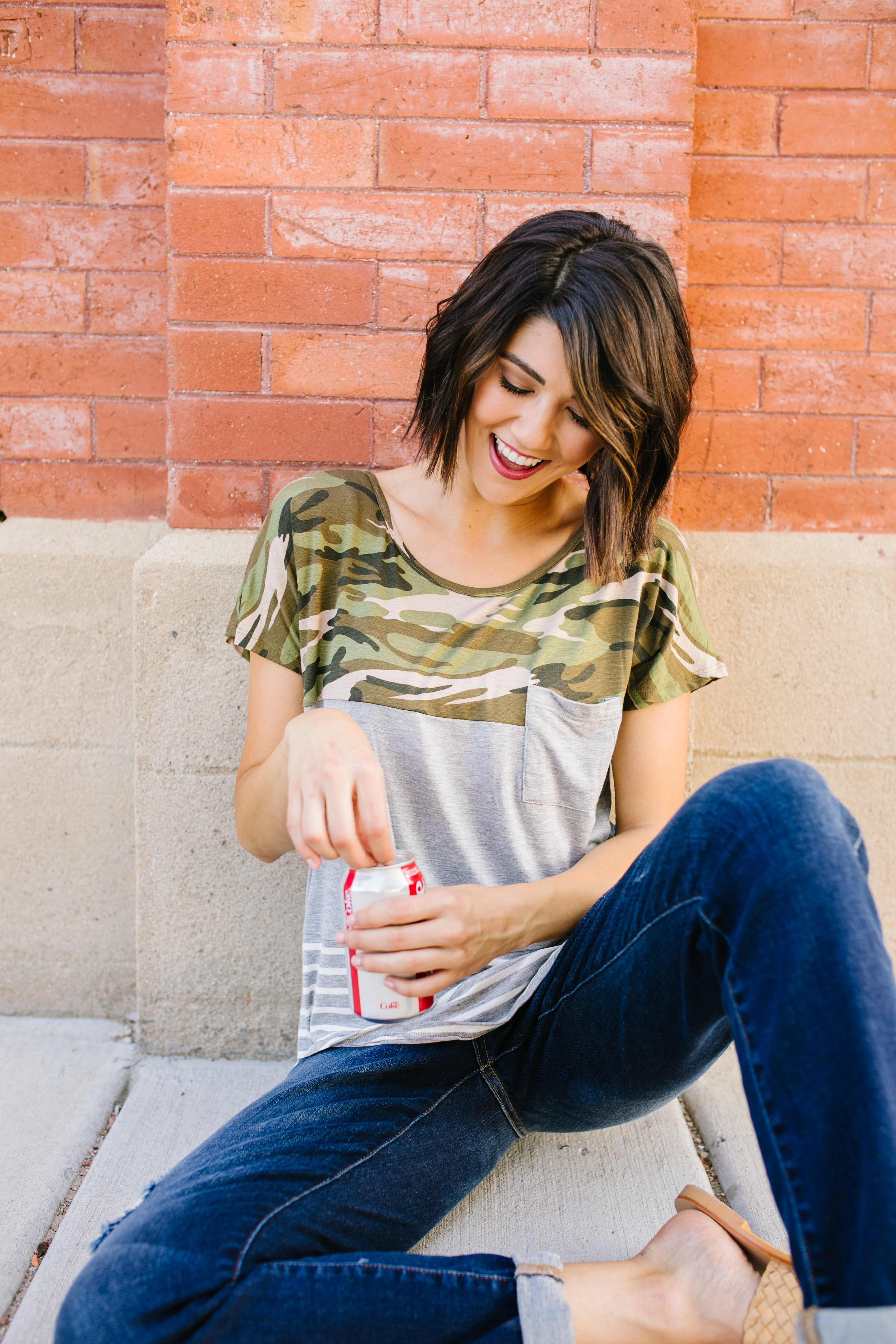 Move Out Camo Color Block Tee