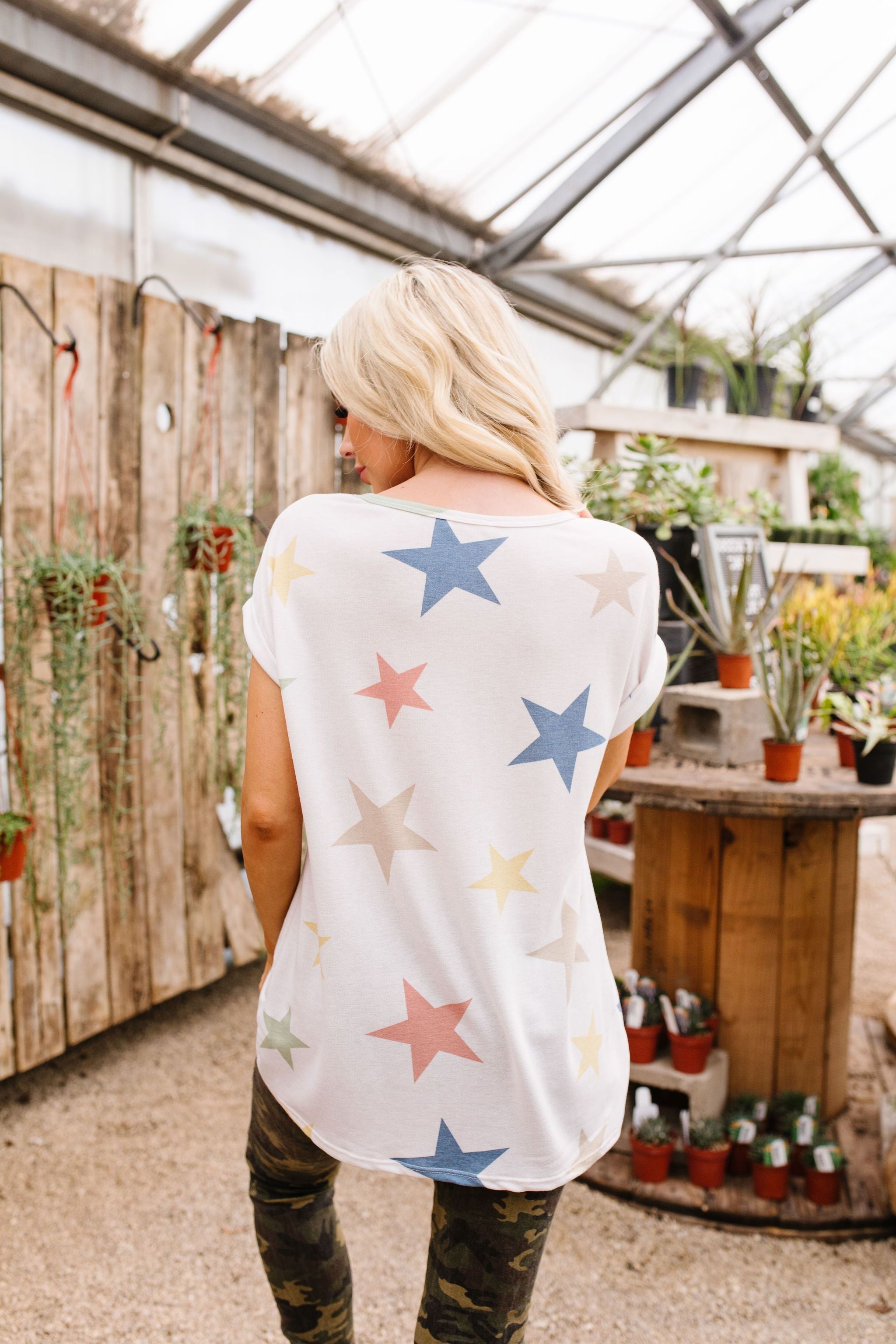 Multi-Colored Star Top