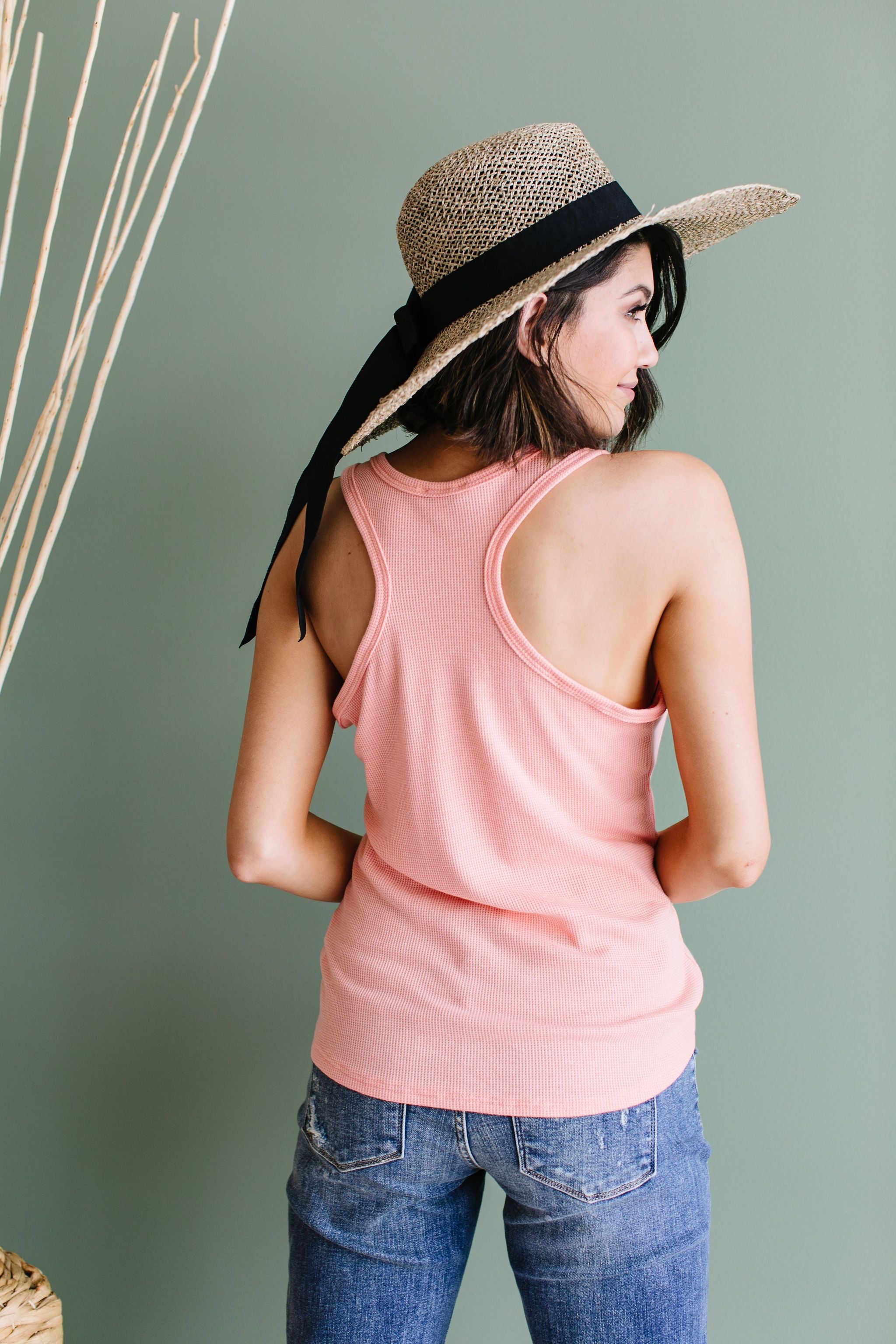 Nobody Puts Baby In The Corner Tank In Blush Peach