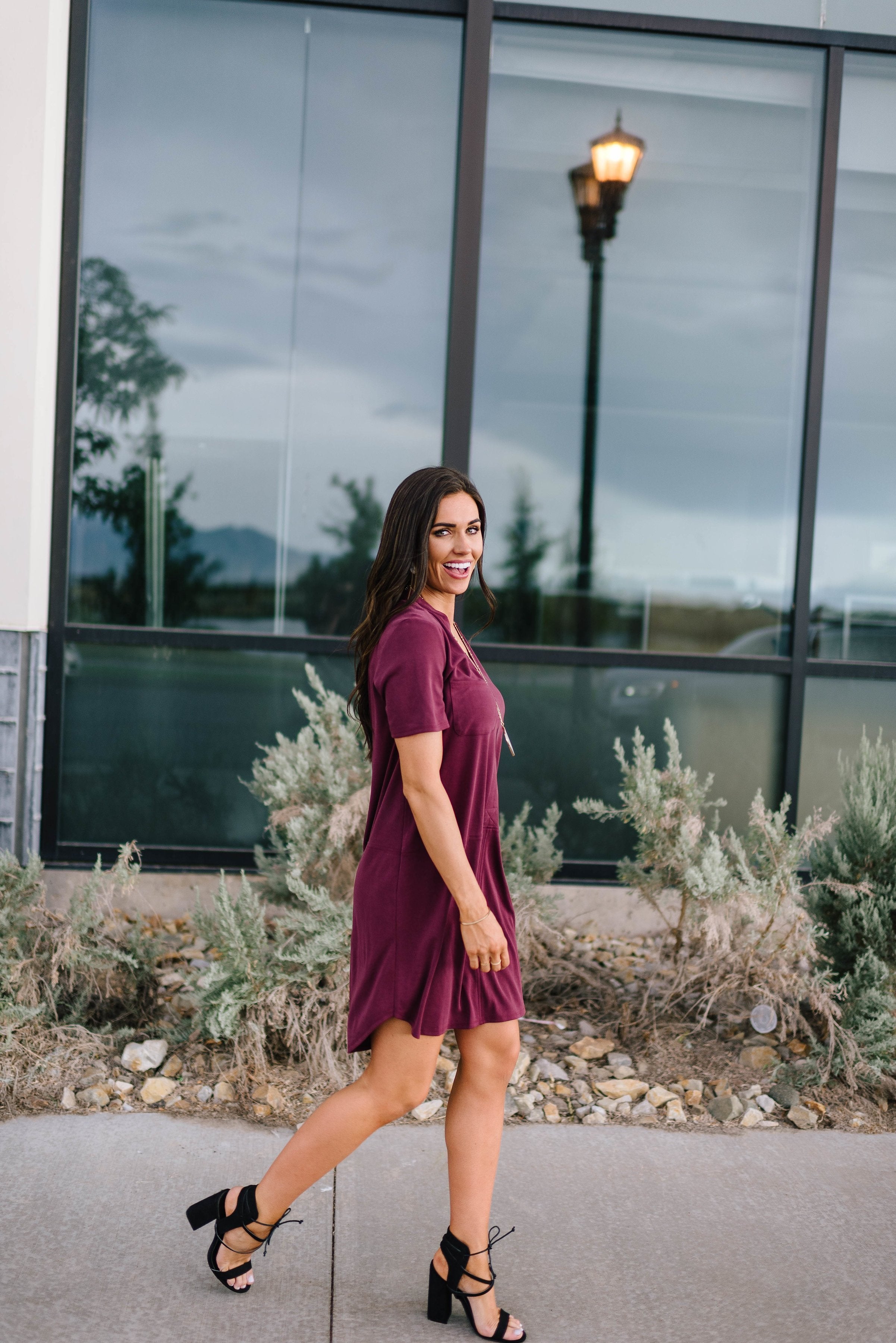 Northwest Knit Dress in Burgundy