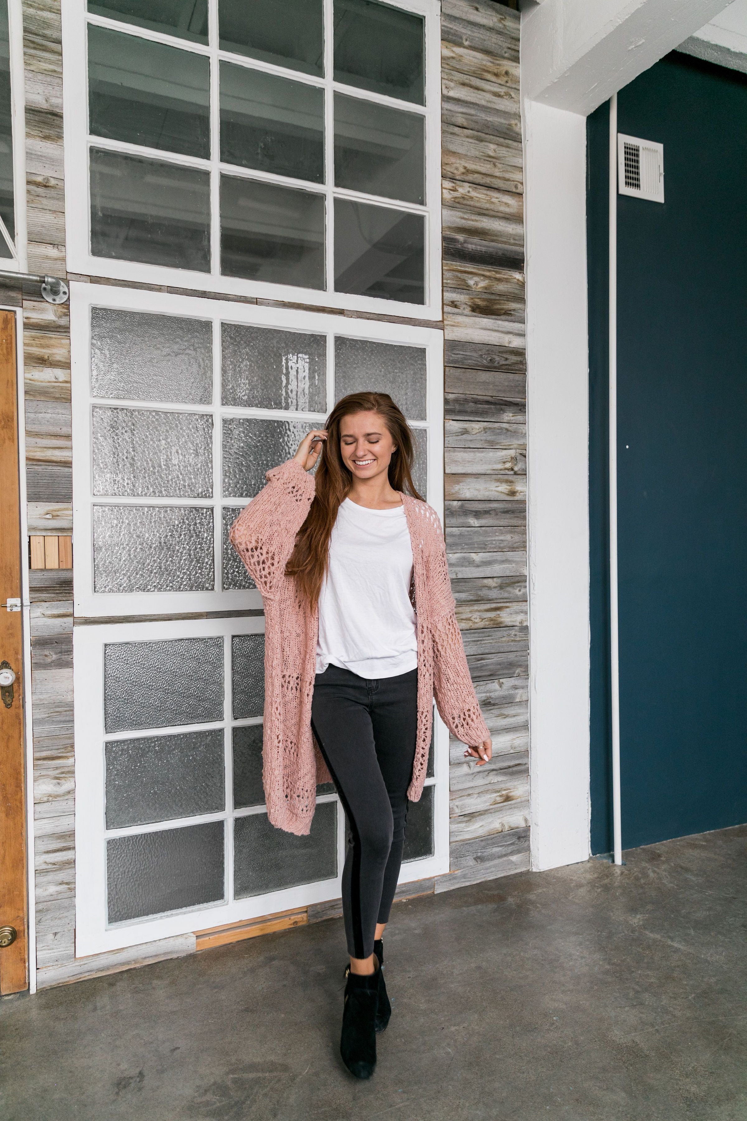 Nostalgic Knit Cardigan In Blush