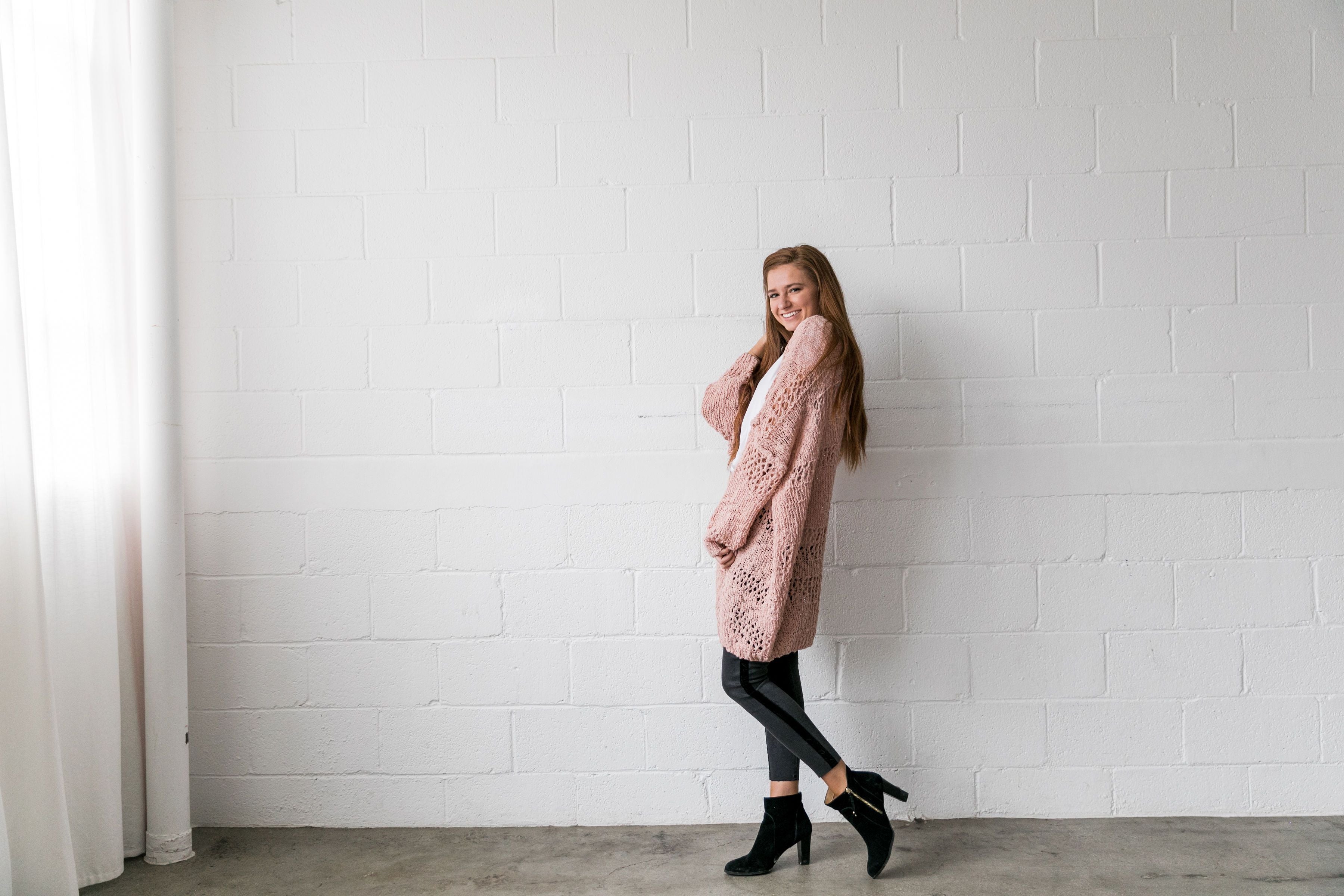 Nostalgic Knit Cardigan In Blush