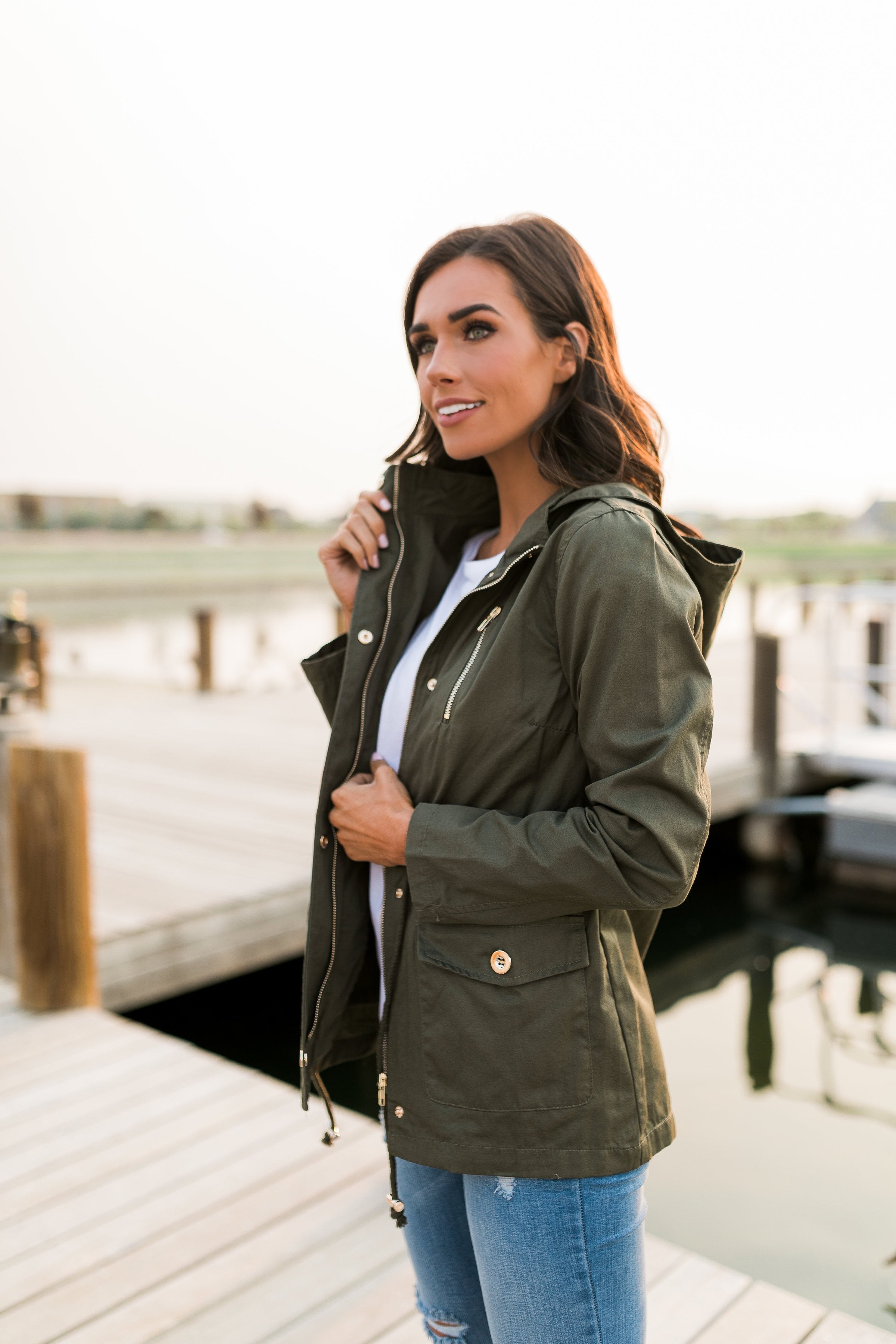 Olive Cargo Jacket