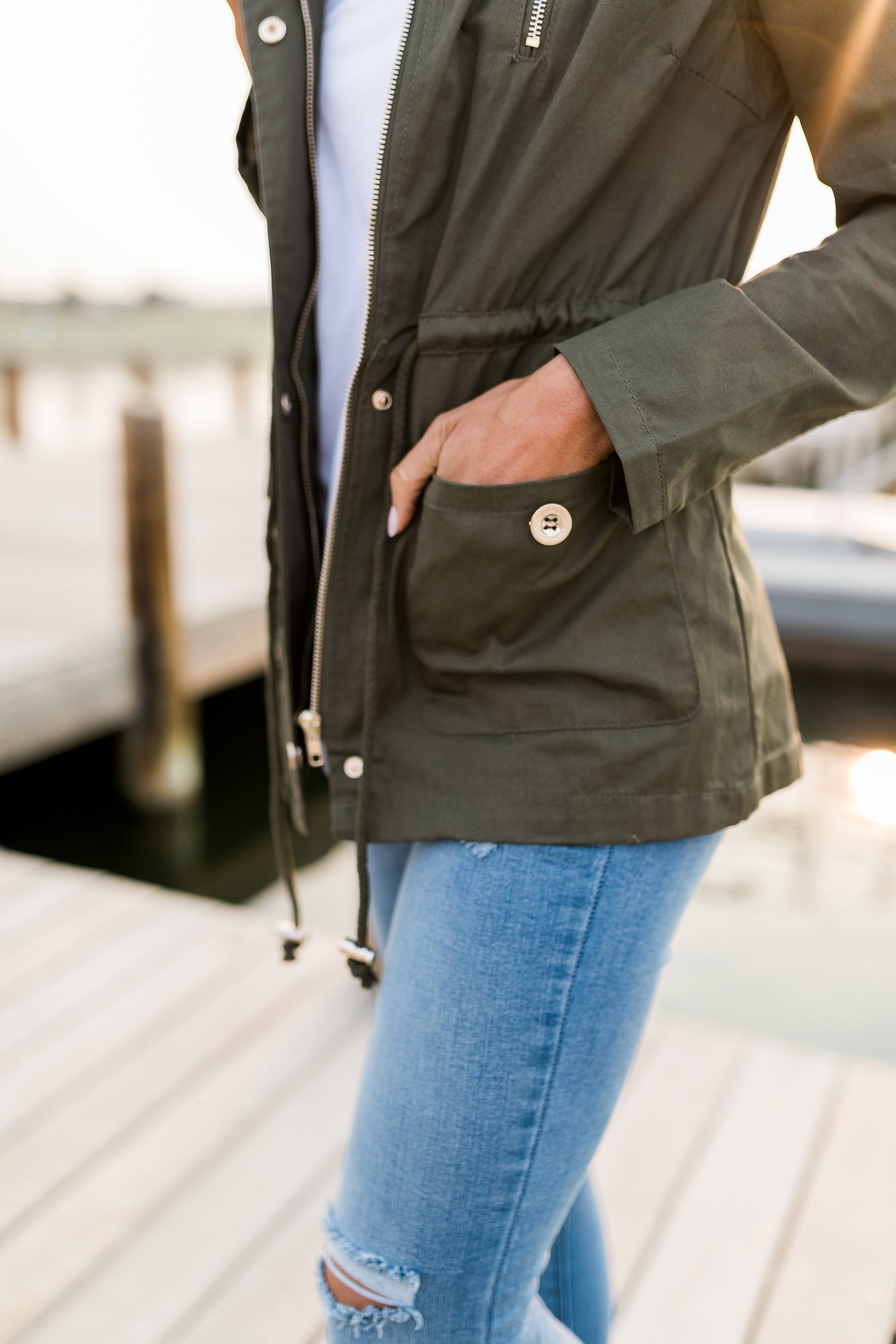 Olive Cargo Jacket