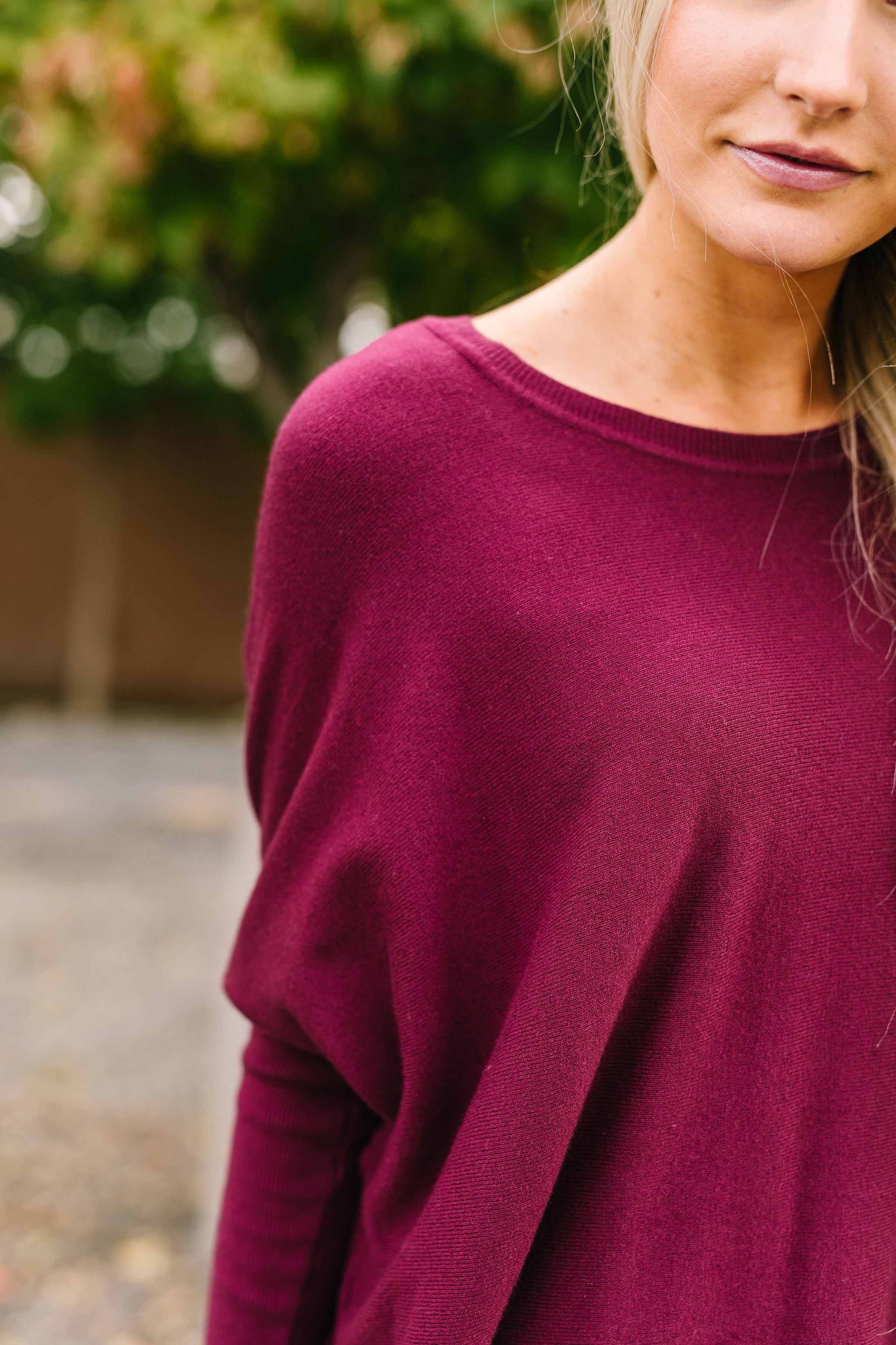 Oversized And Underrated Sweater In Wine