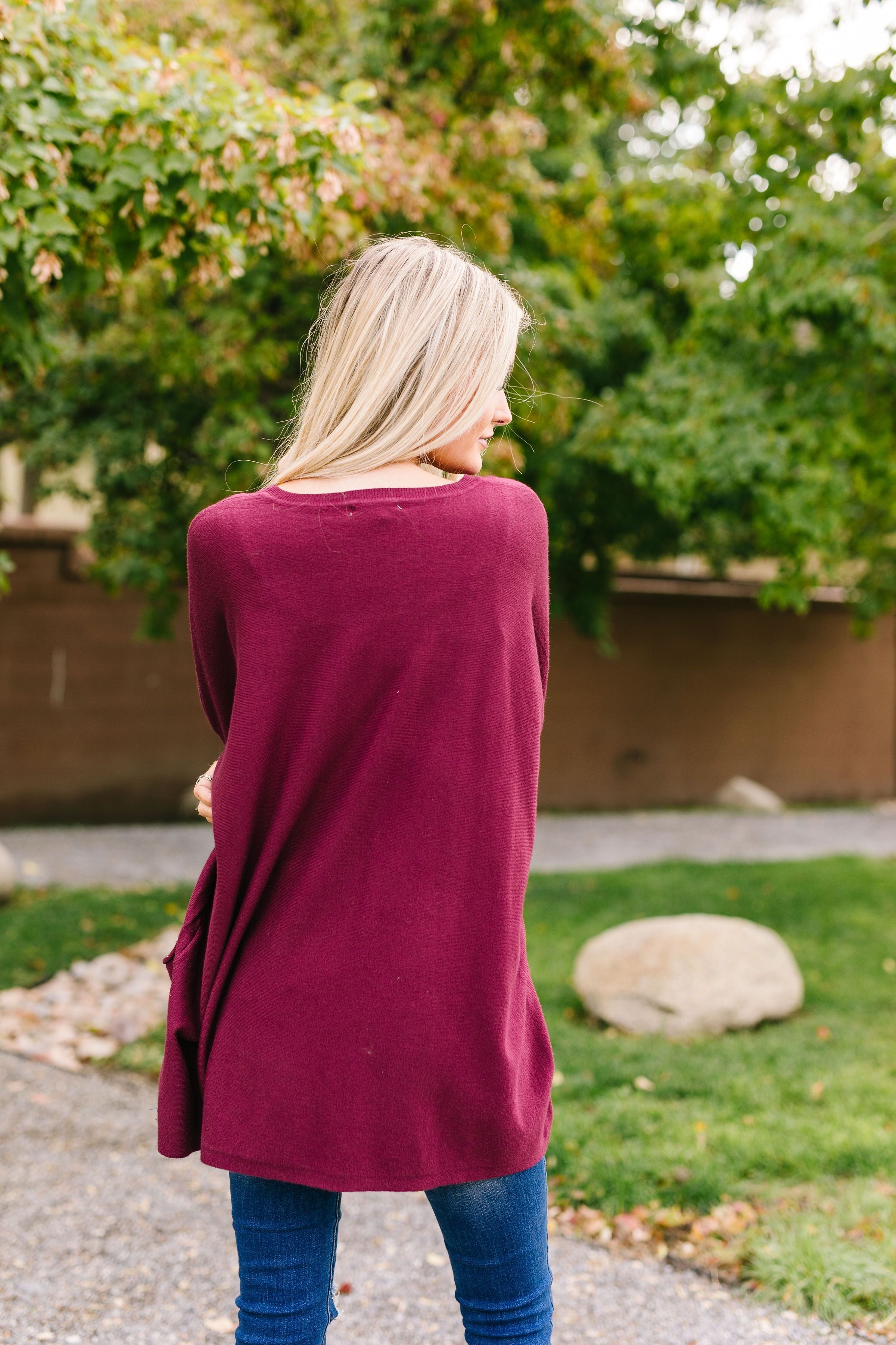 Oversized And Underrated Sweater In Wine