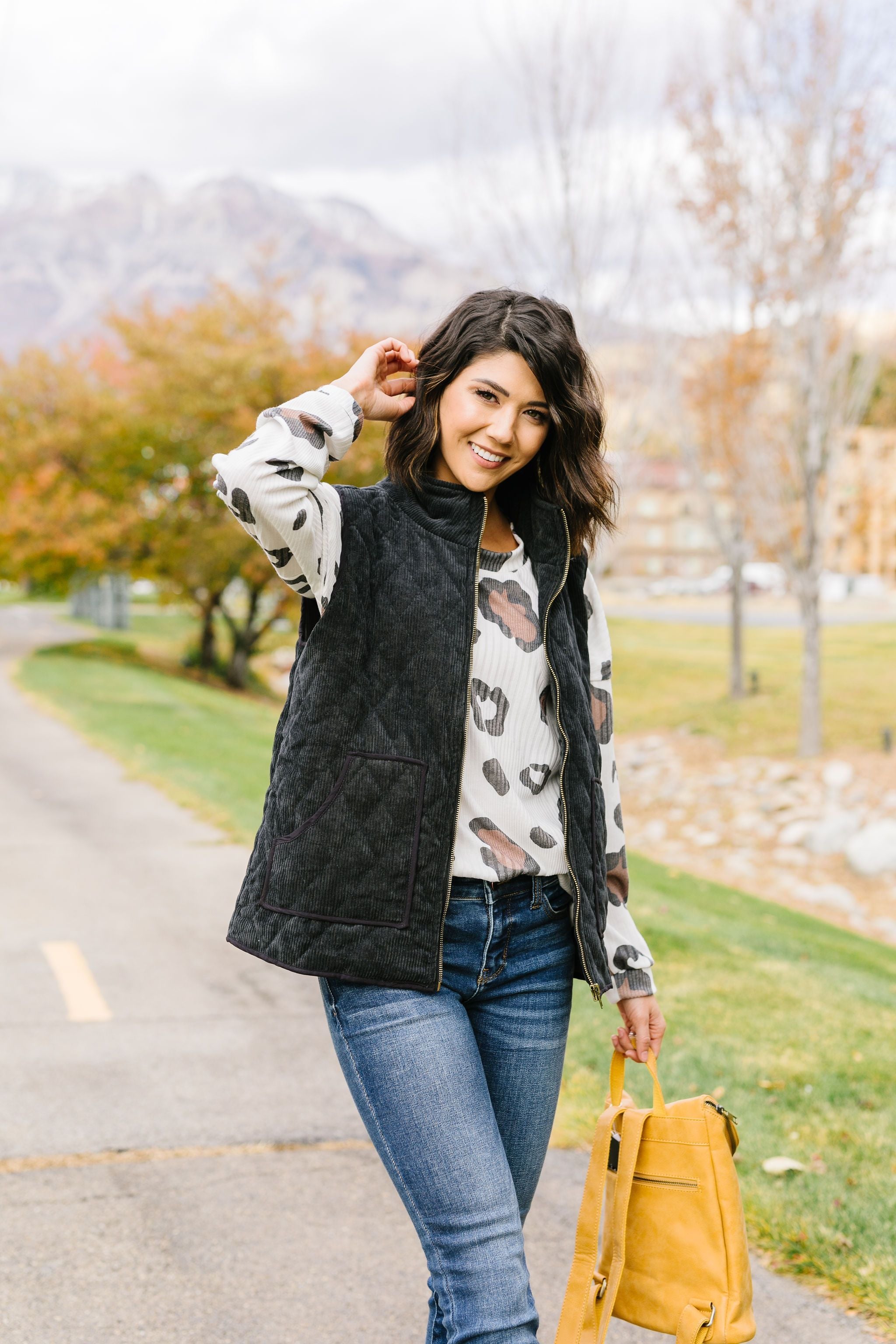 Oversized Animal Print Top