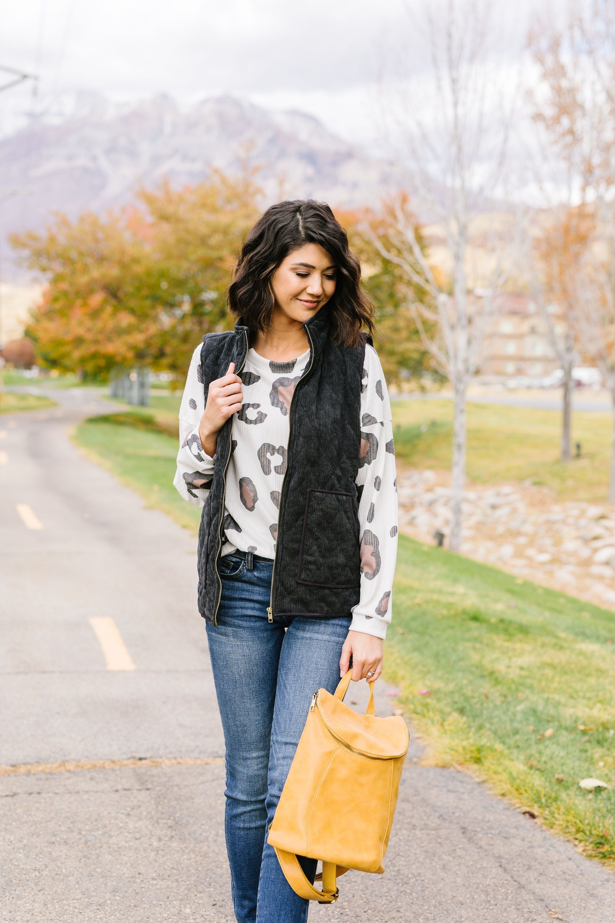 Oversized Animal Print Top