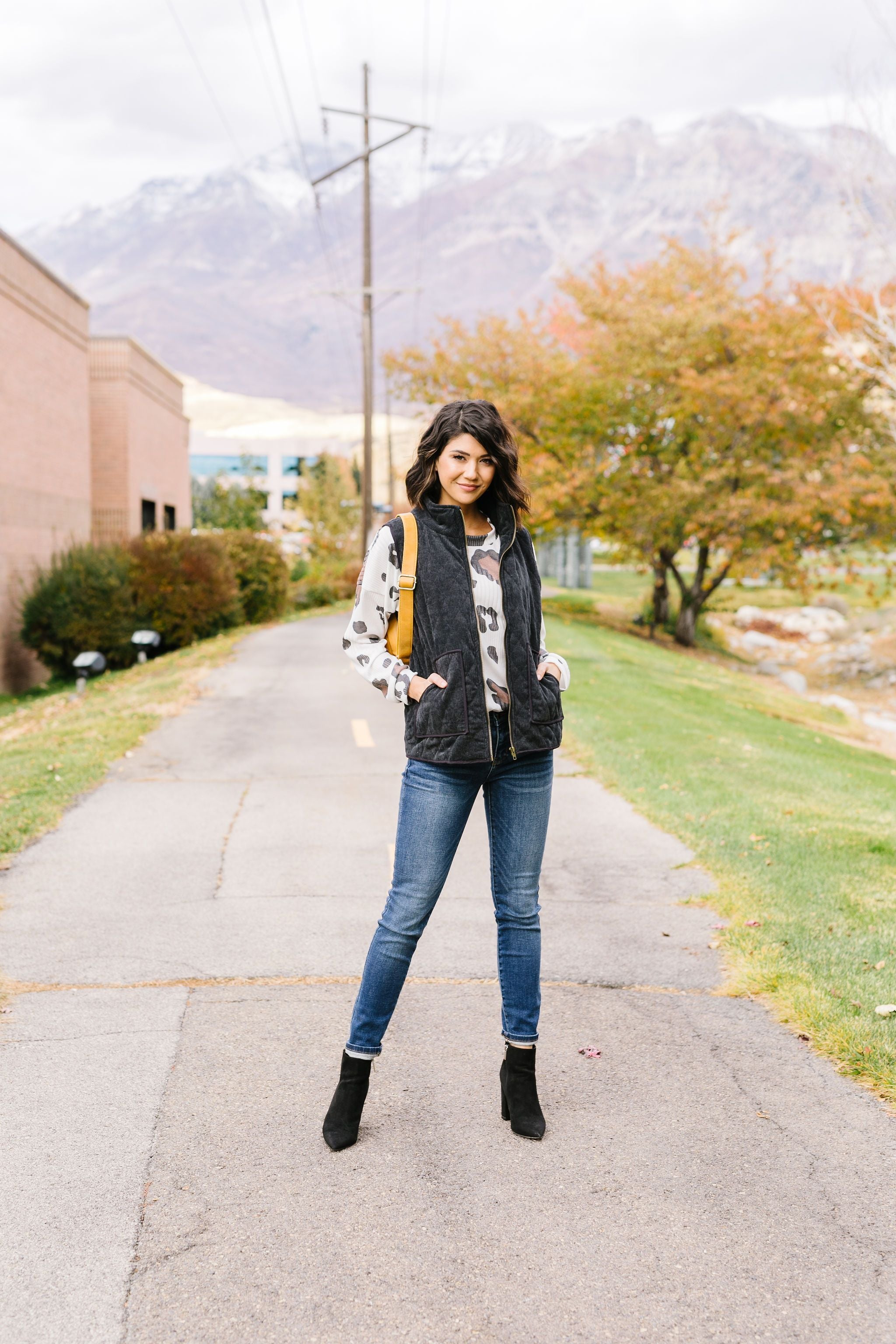 Oversized Animal Print Top