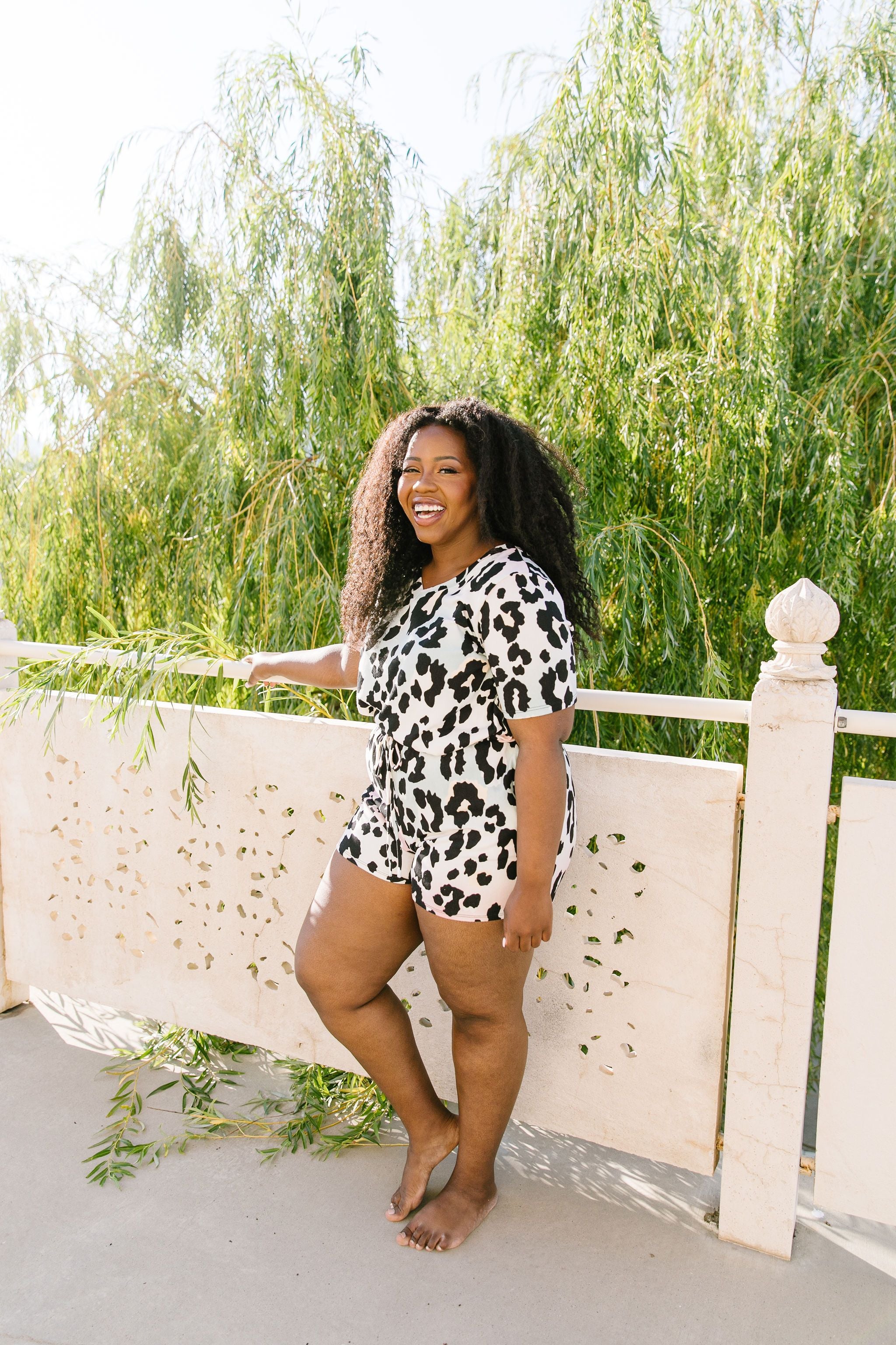 Pale Mint Animal Print Top