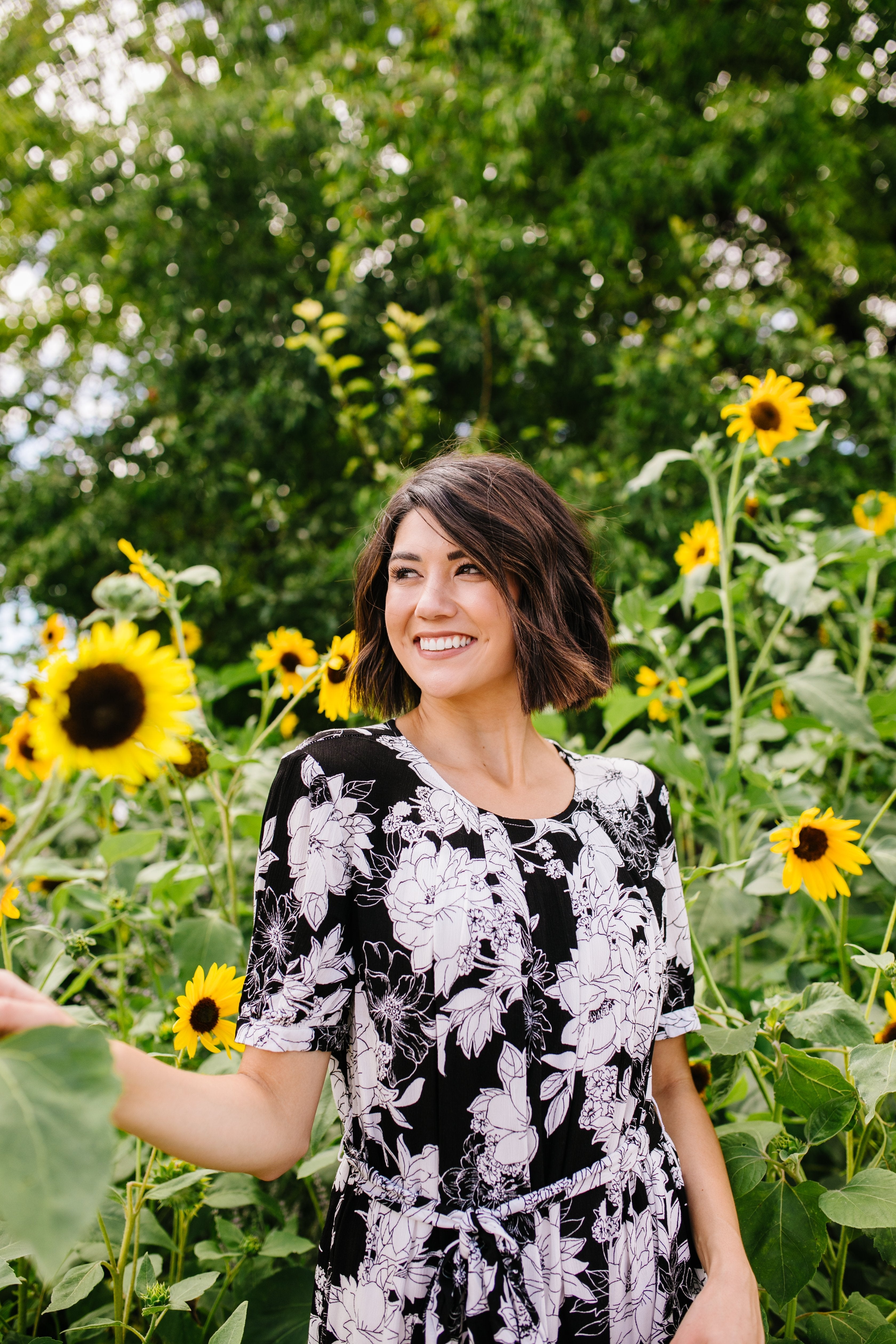 Passion Flower Black Dress