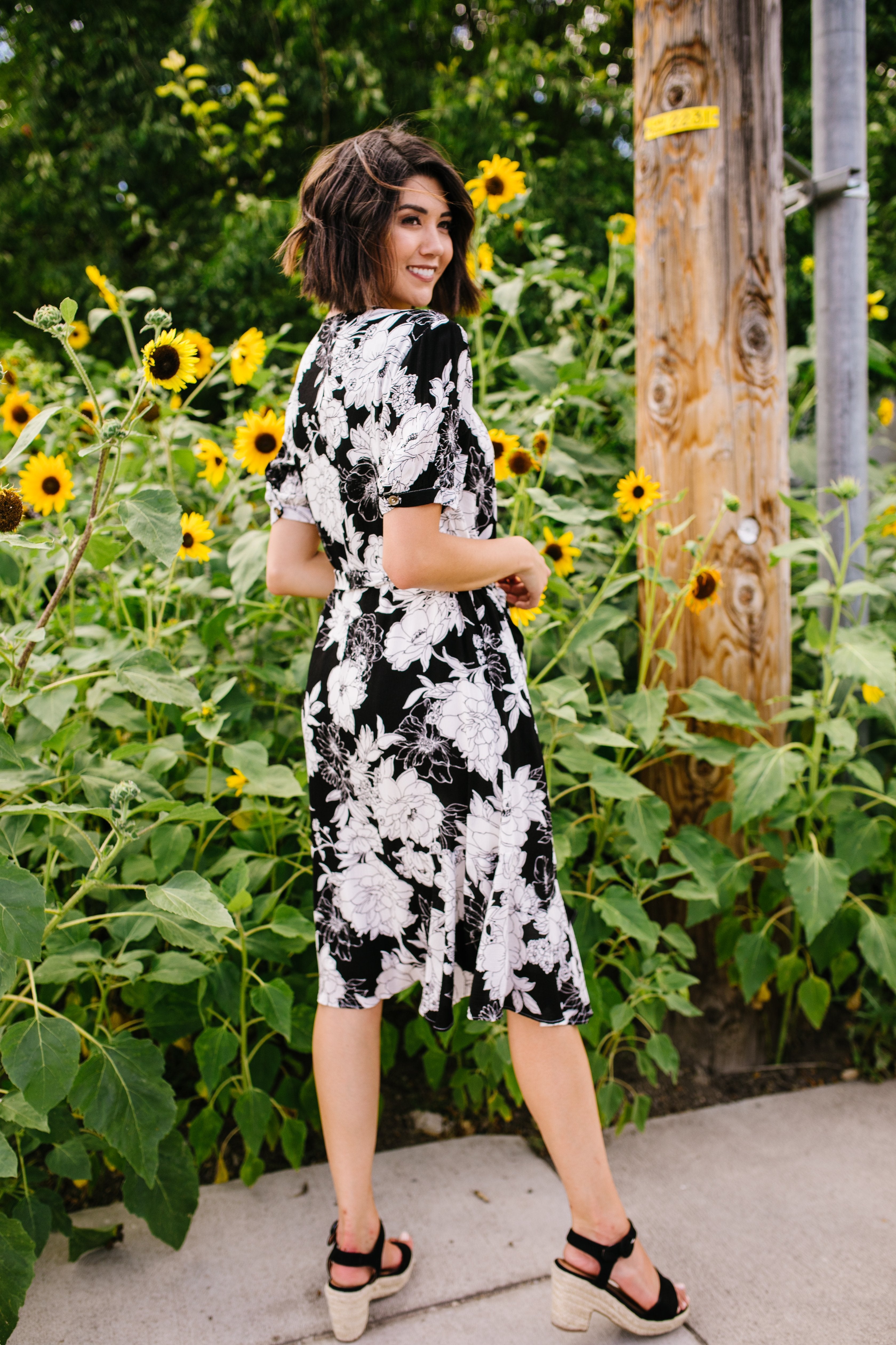 Passion Flower Black Dress