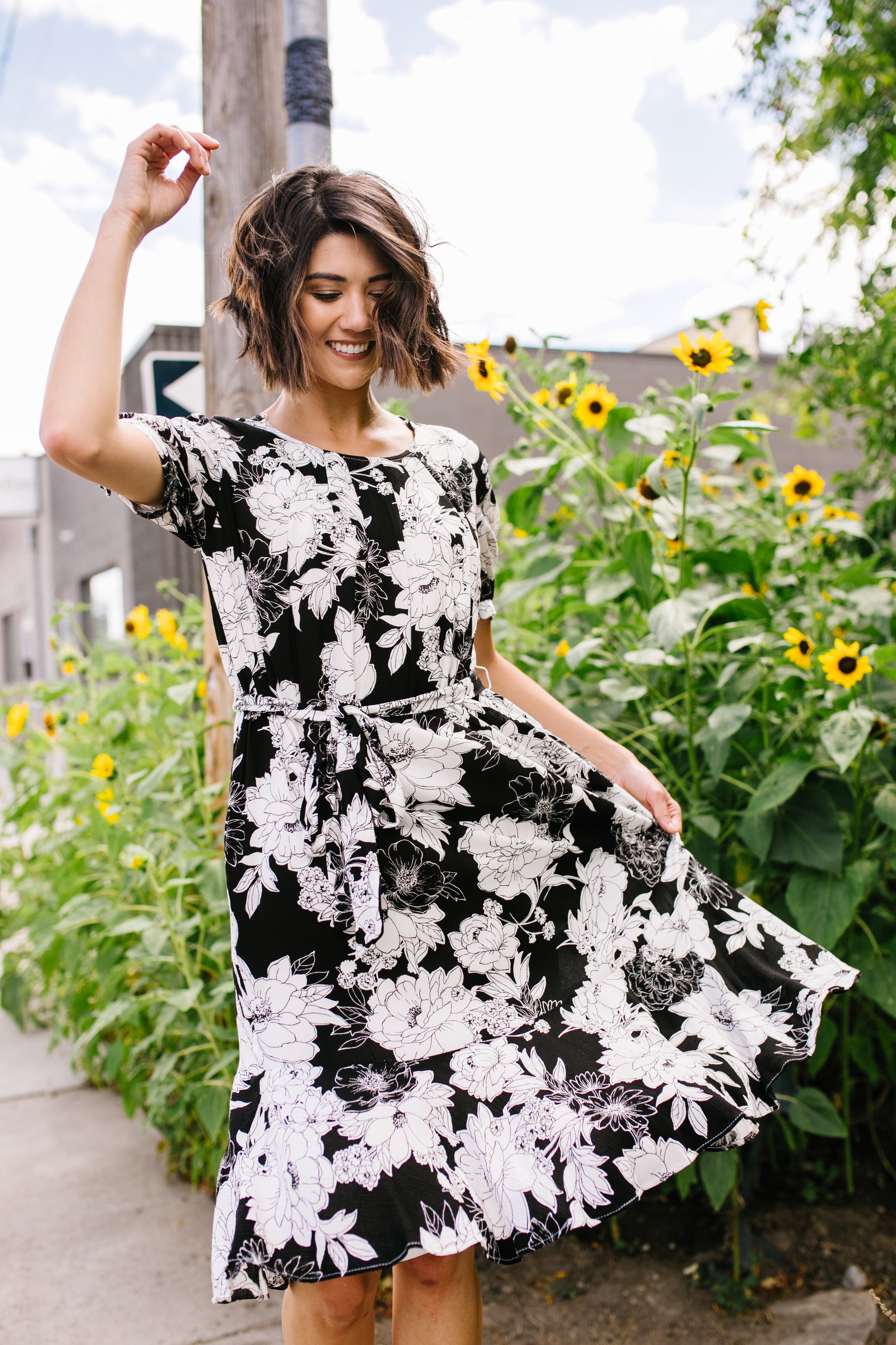 Passion Flower Black Dress