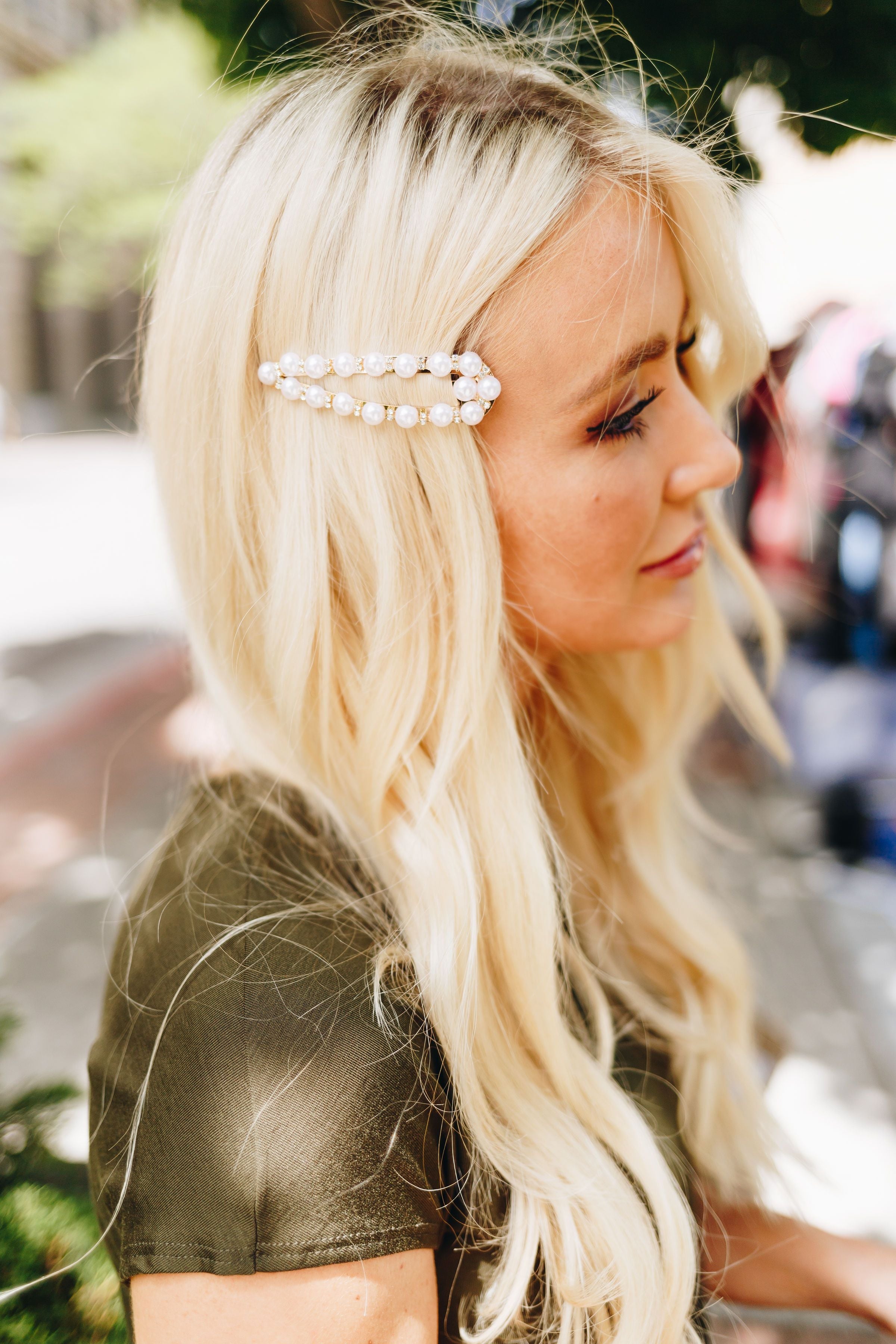 Pearl + Rhinestone Hair Clip