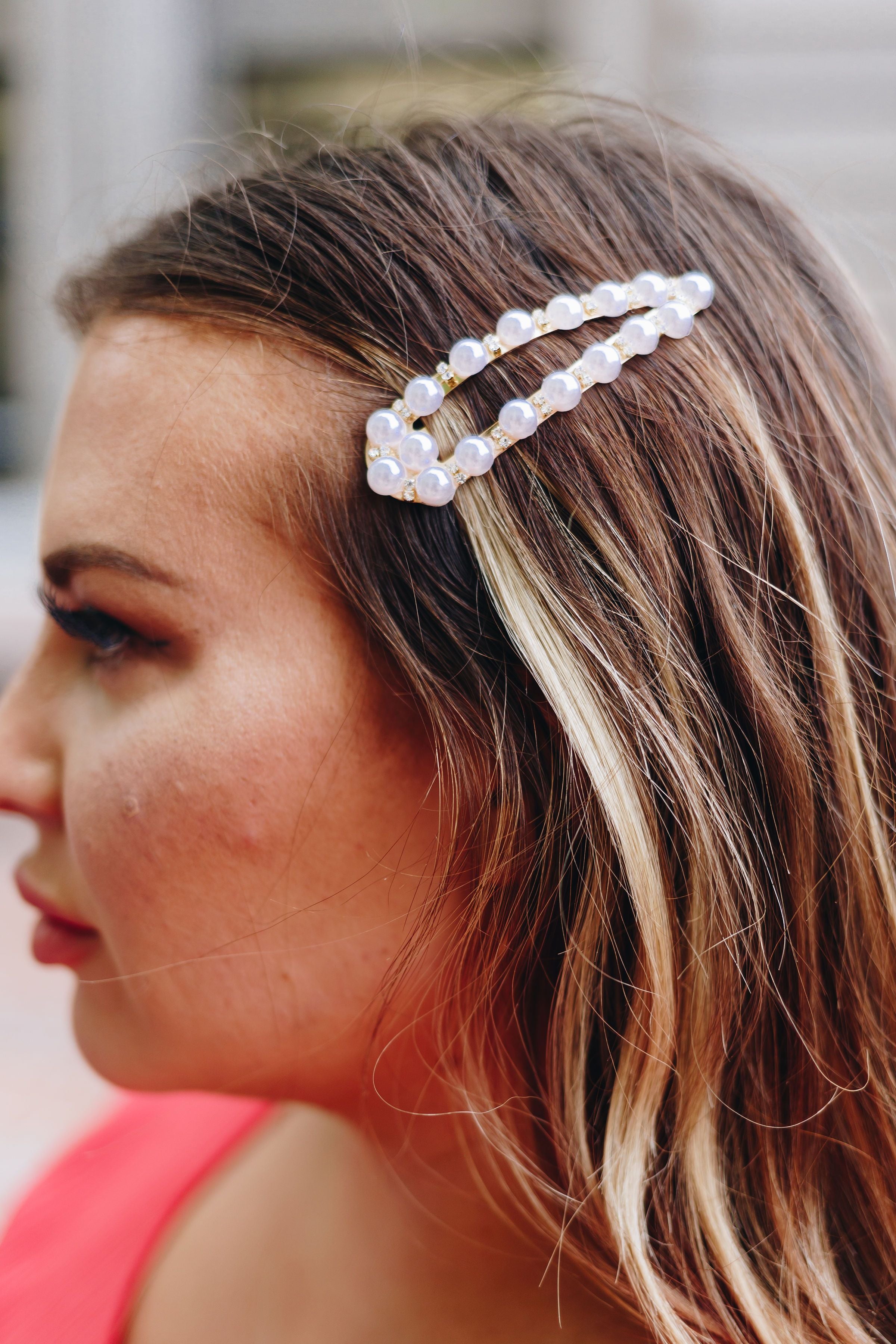 Pearl + Rhinestone Hair Clip