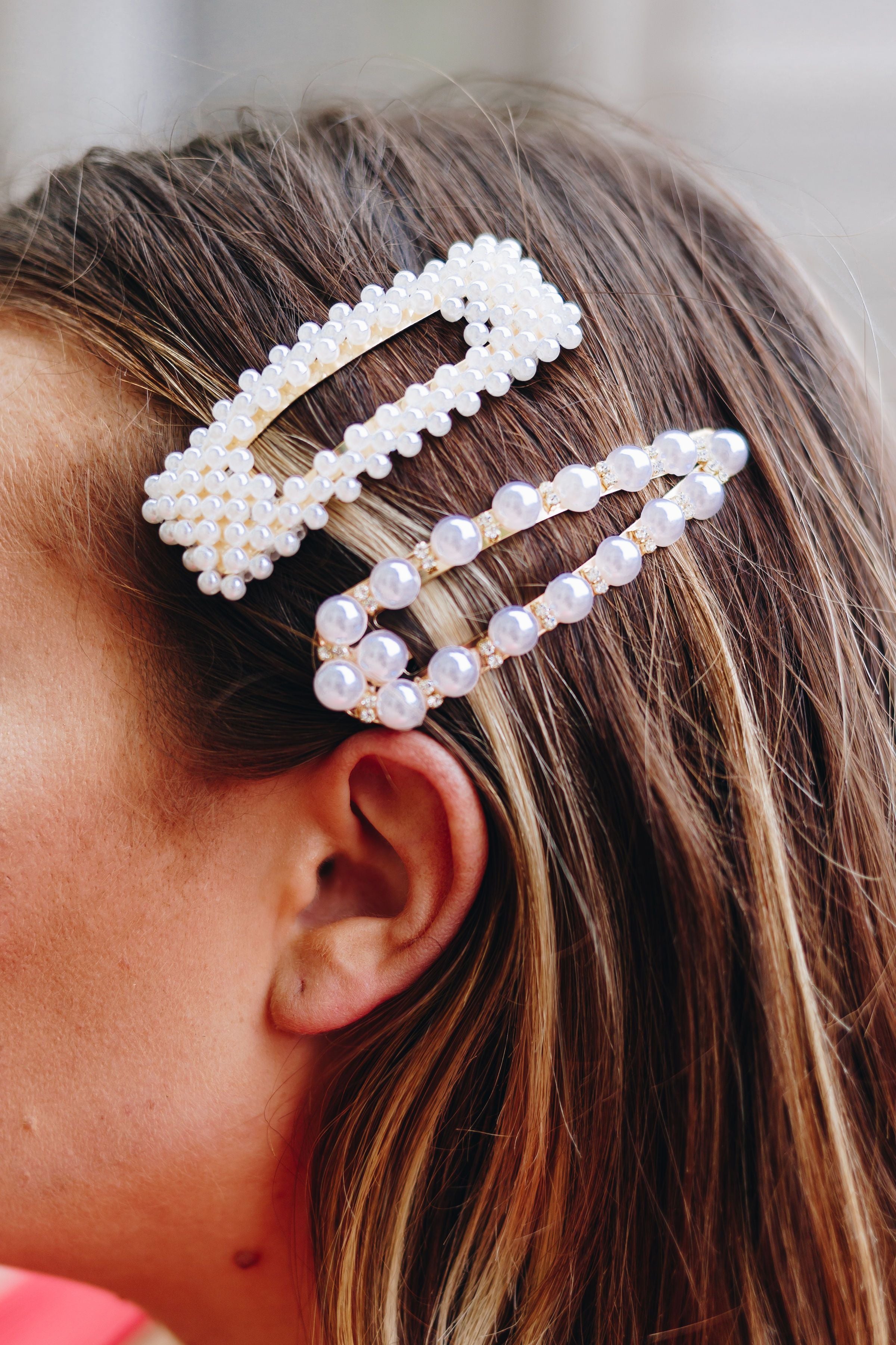 Pearl + Rhinestone Hair Clip