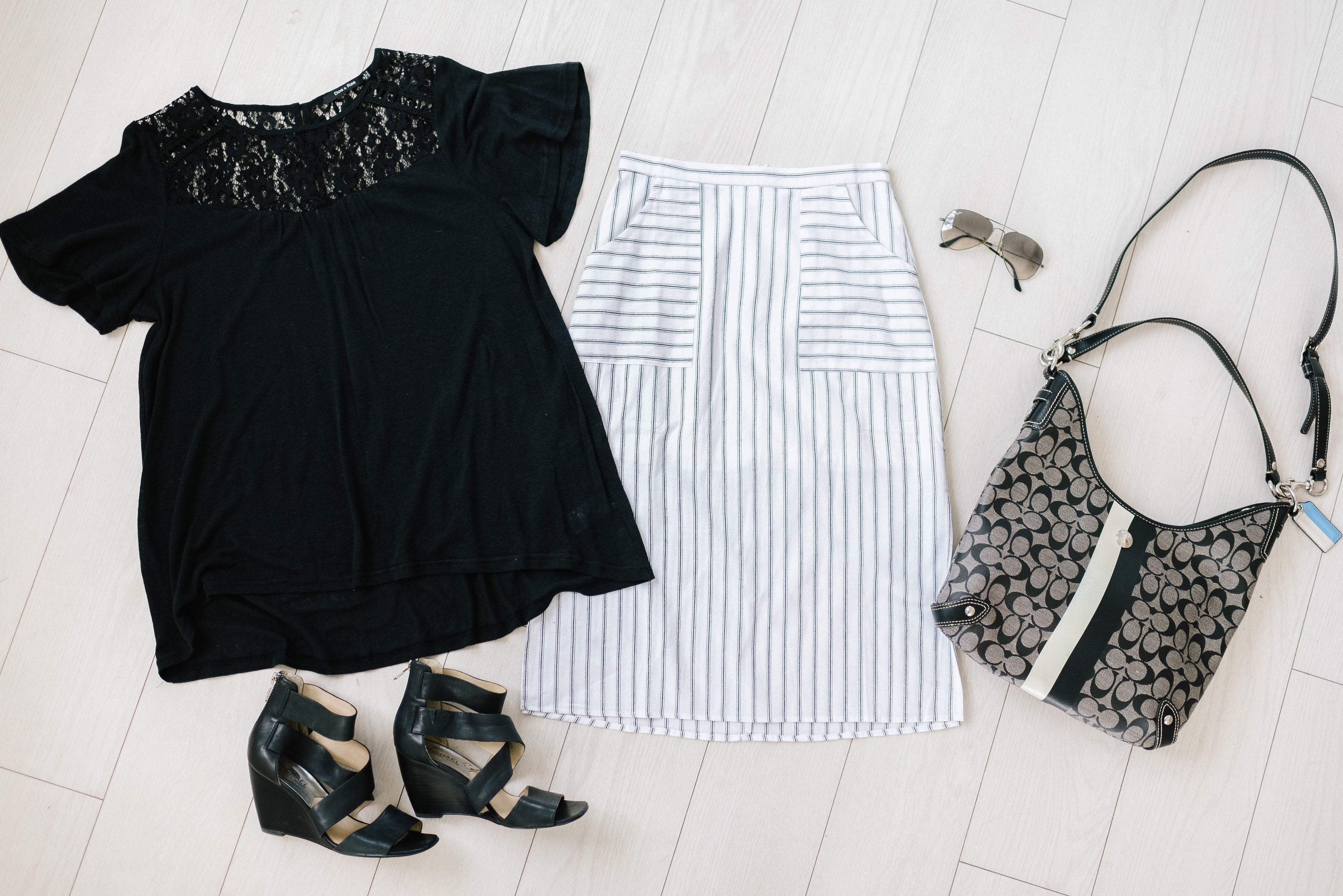 Pencil + Pinstripes Skirt