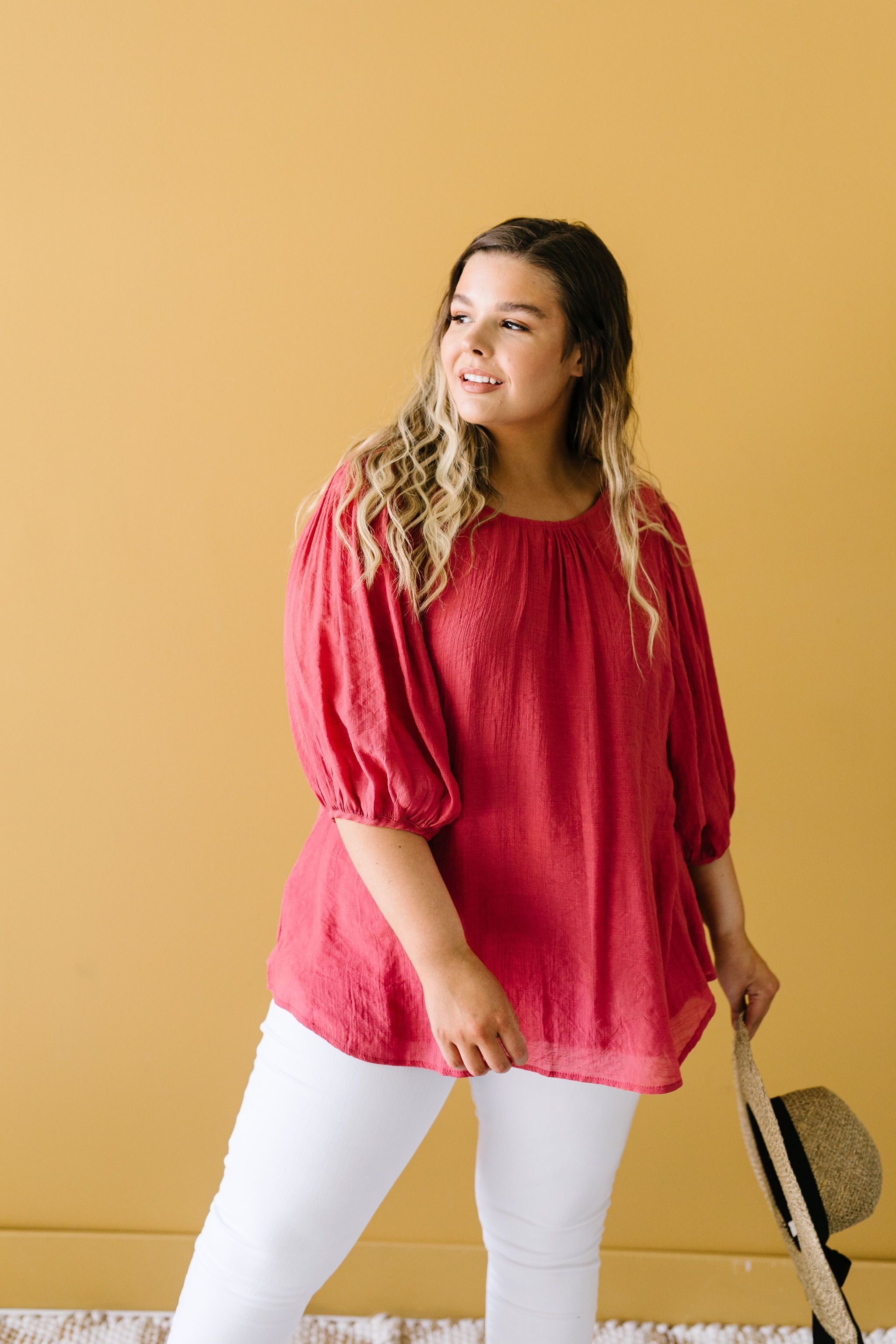 Persimmon Peasant Blouse