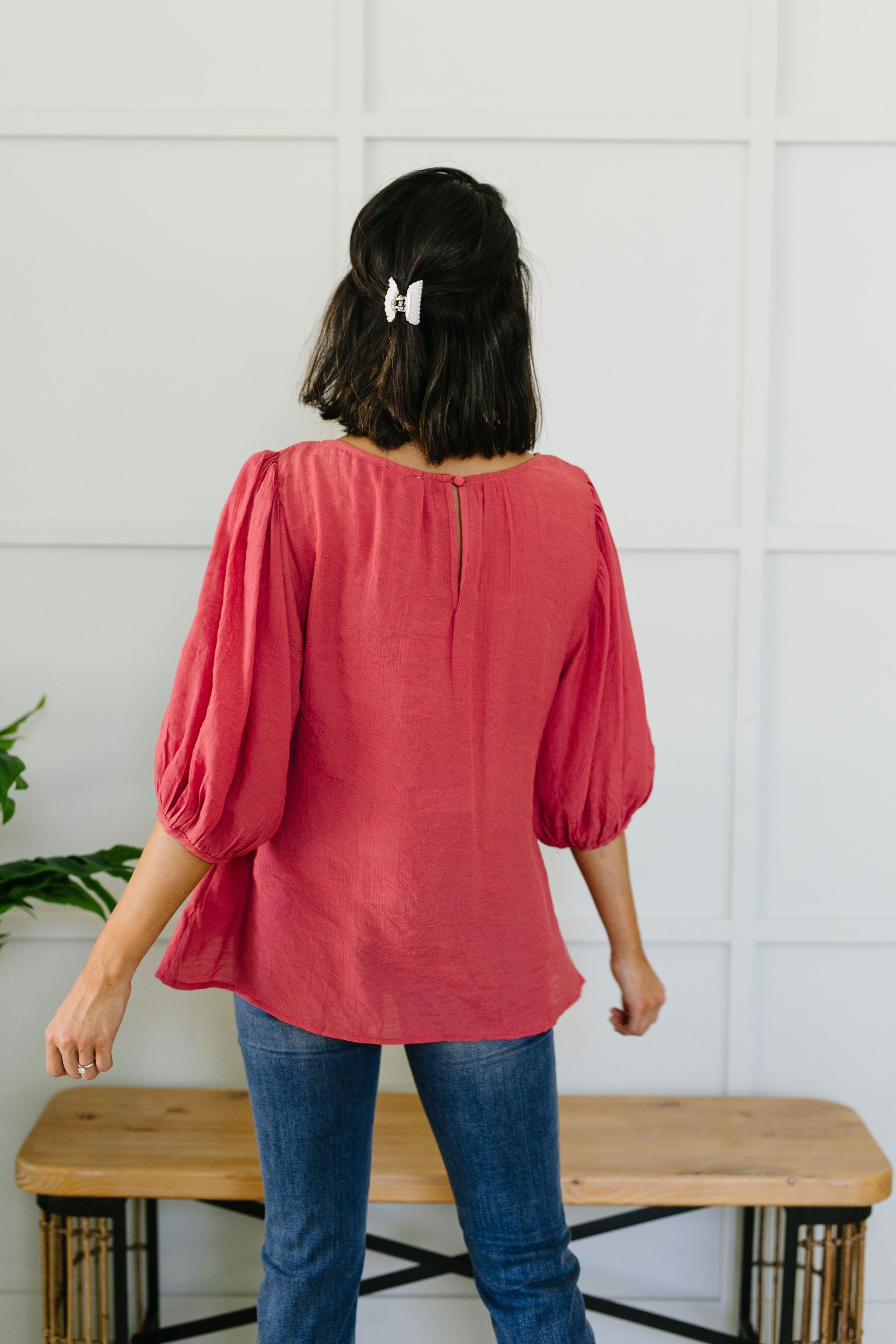 Persimmon Peasant Blouse