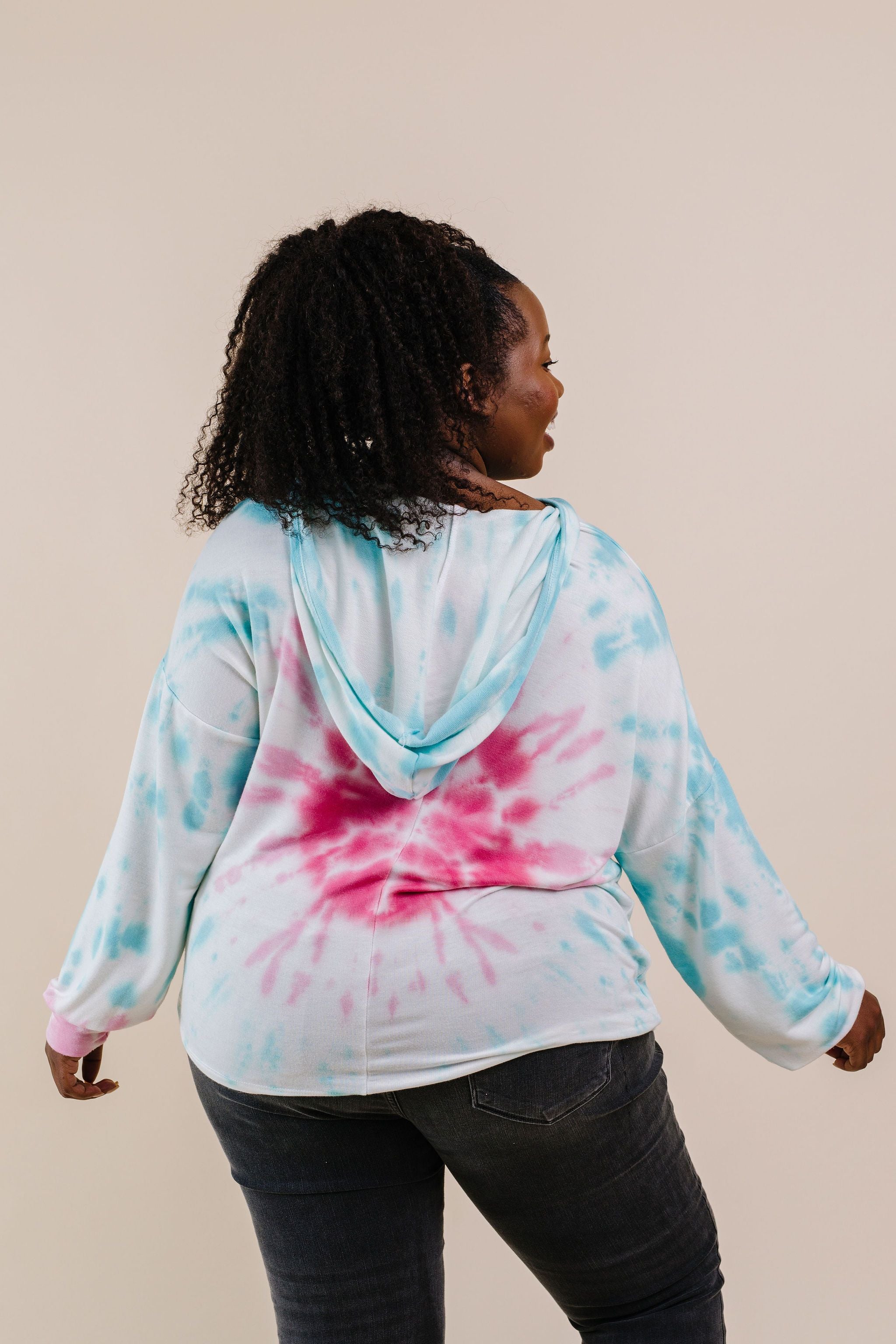 Pink Sunburst Tie Dye Hoodie