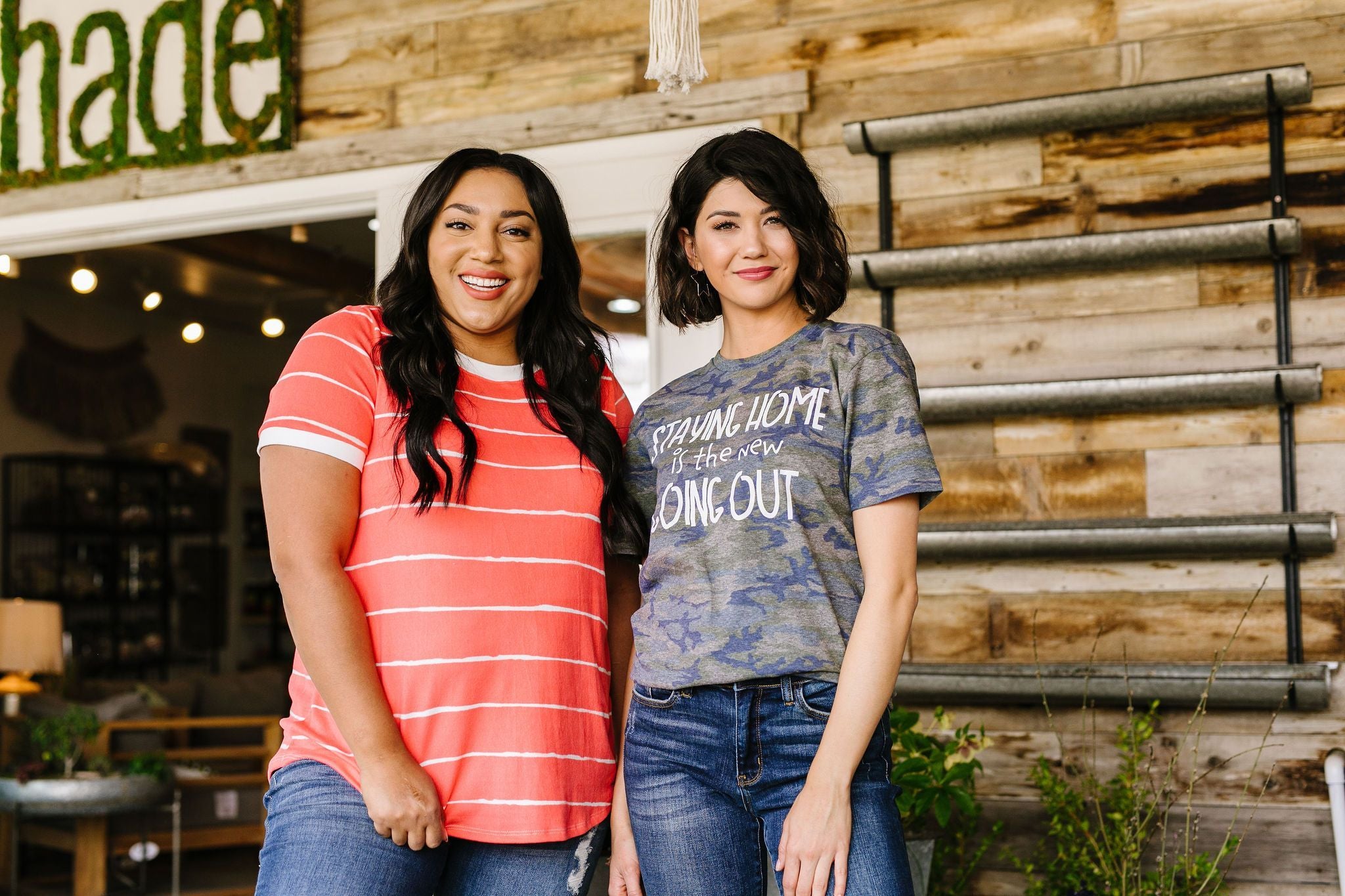 Play Day Coral Striped Top
