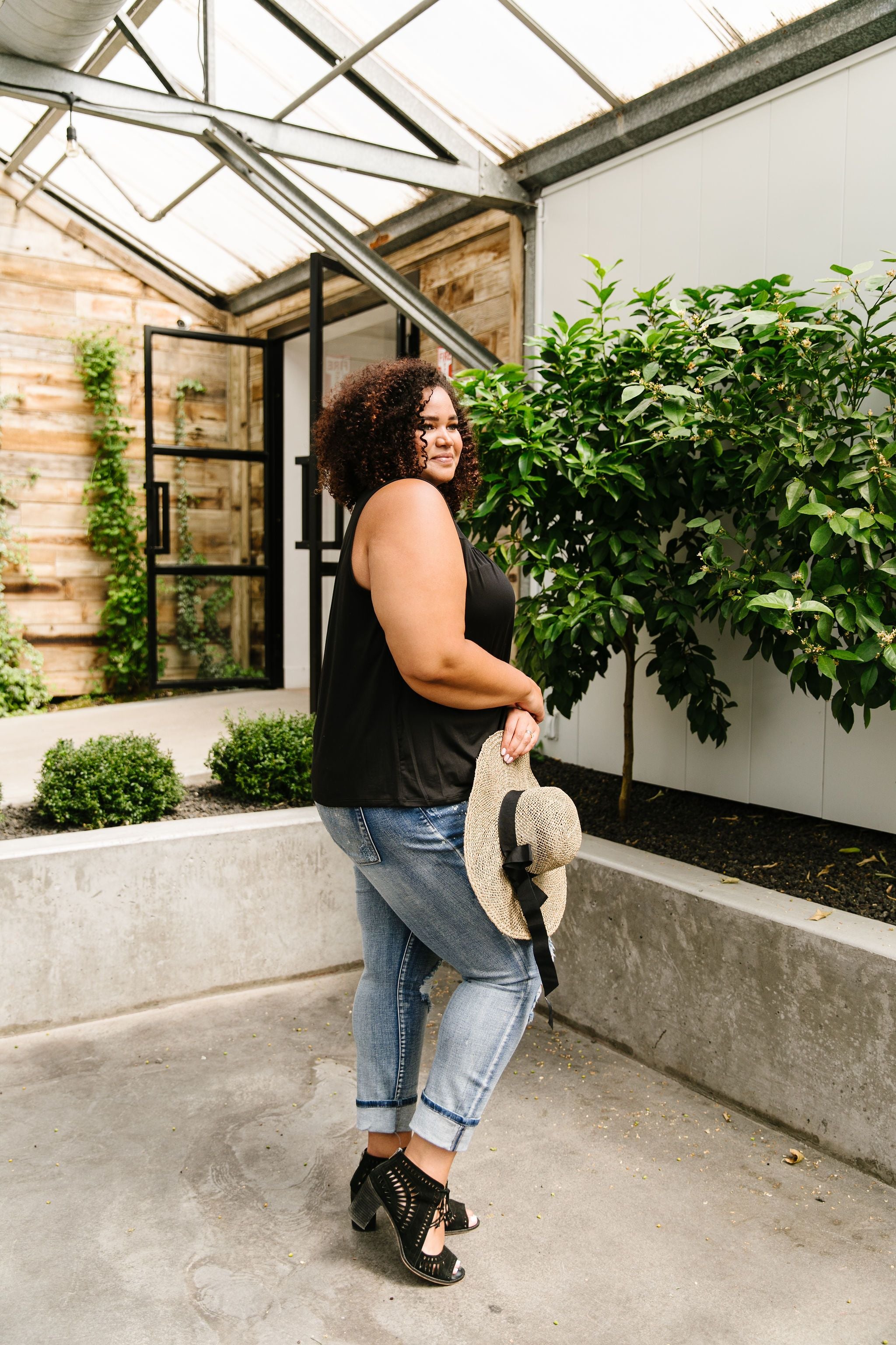 Split Second Top In Black