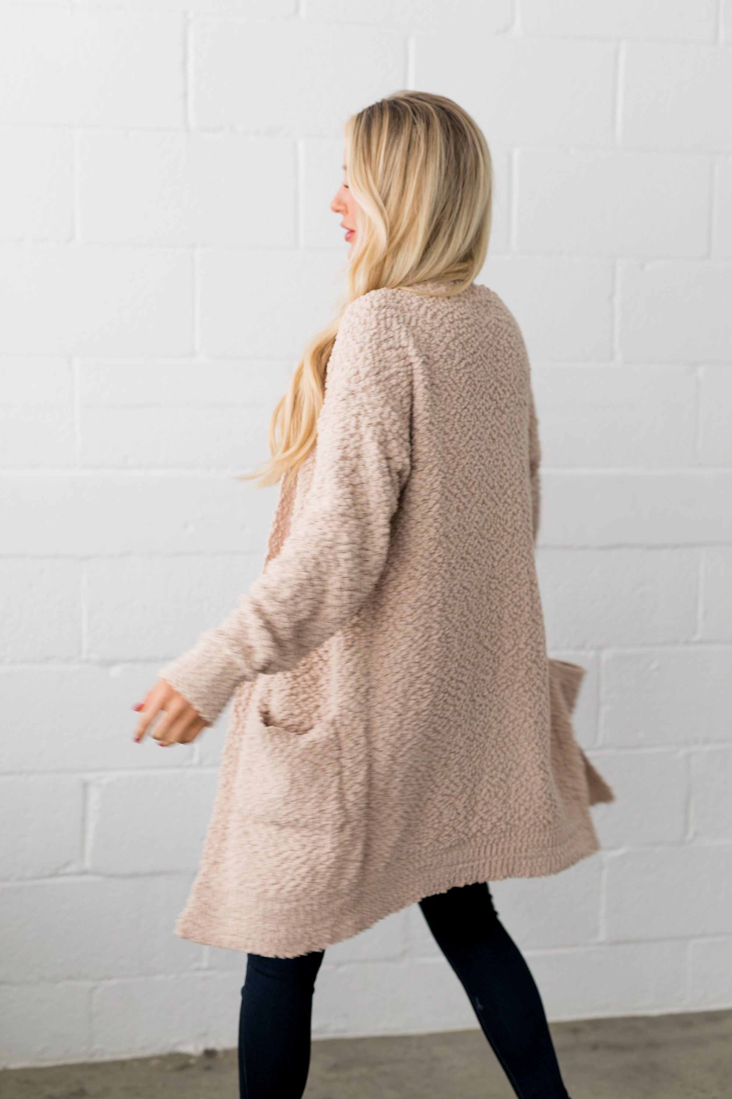 Popcorn Popping Cardigan In Oatmeal