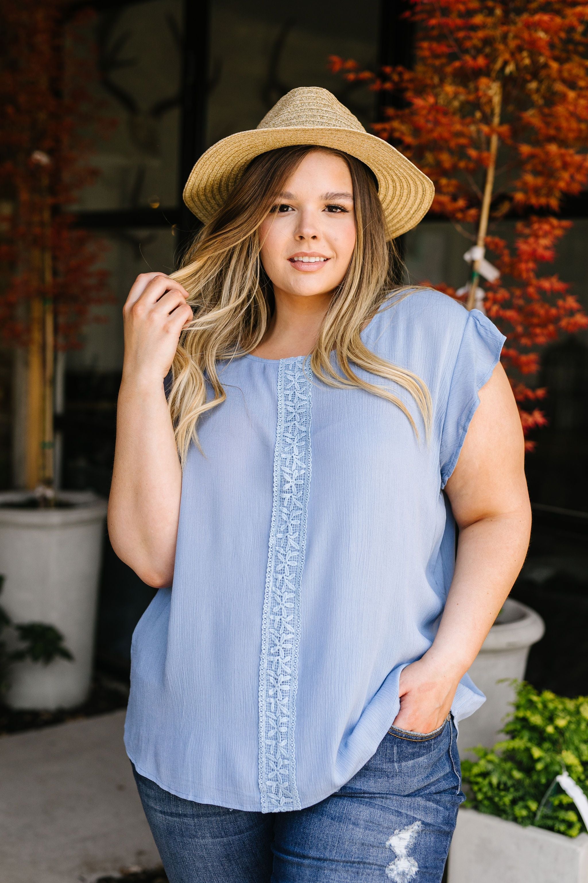 Pretty Cornflower Blouse