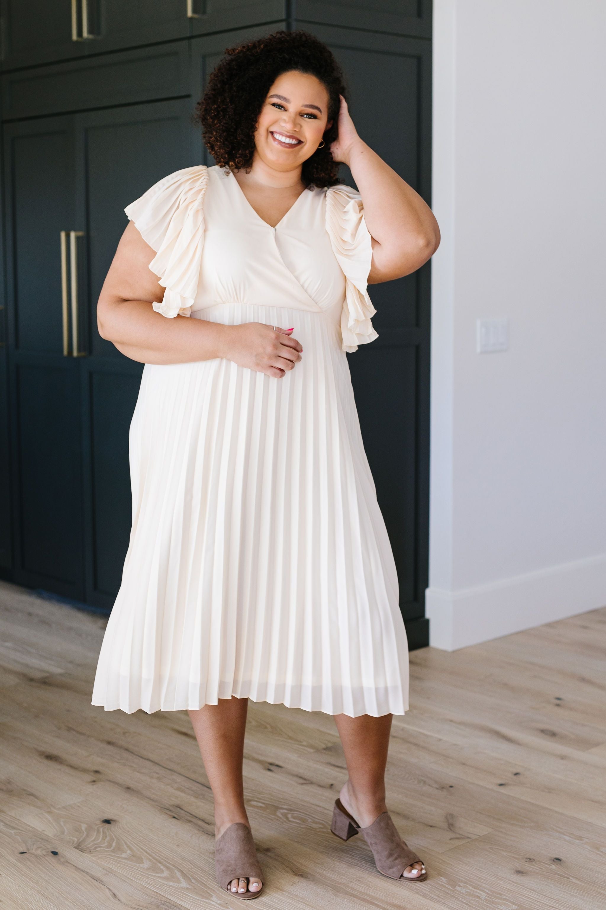 Pretty Pleats With A Cherry On Top Dress