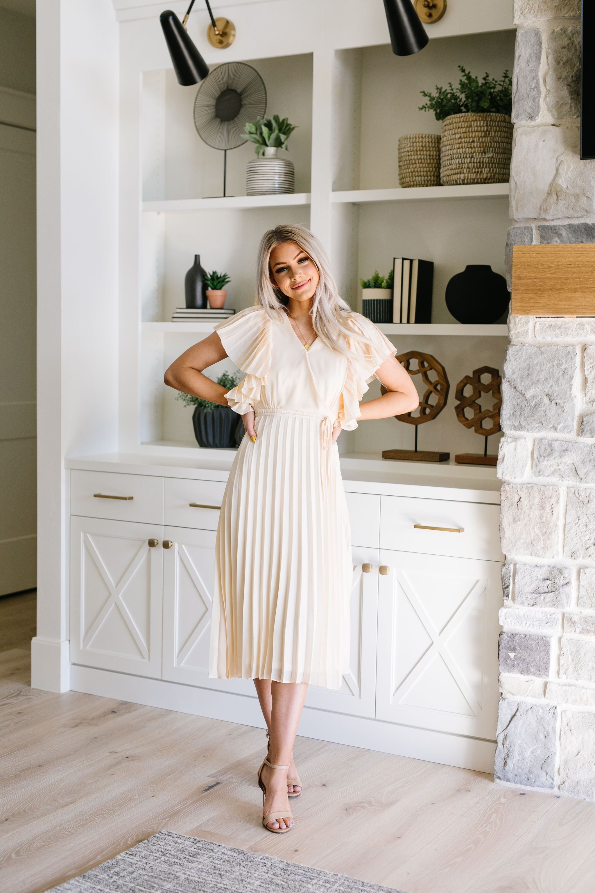 Pretty Pleats With A Cherry On Top Dress