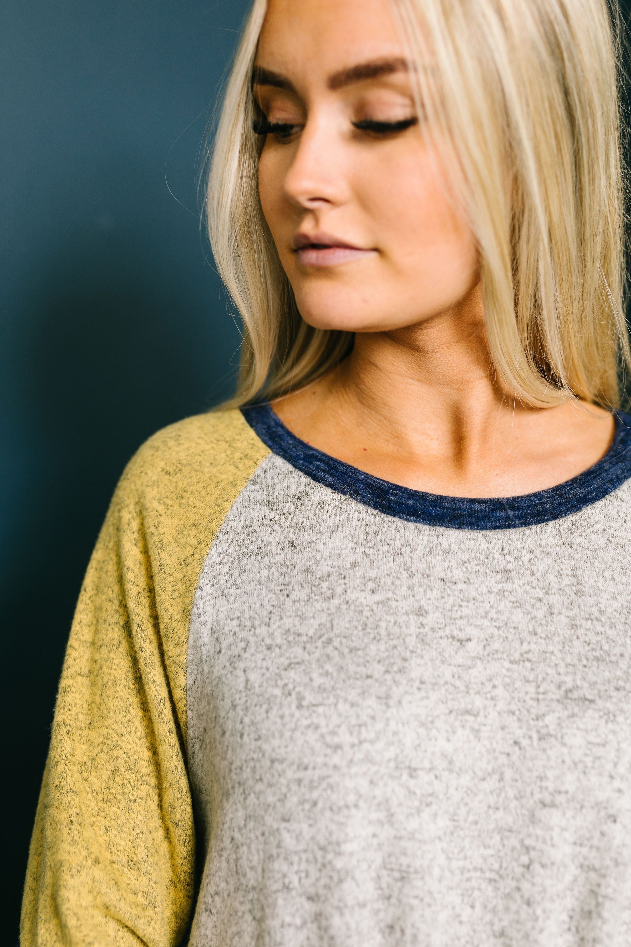Rainy Day Raglan Color Block Sweater