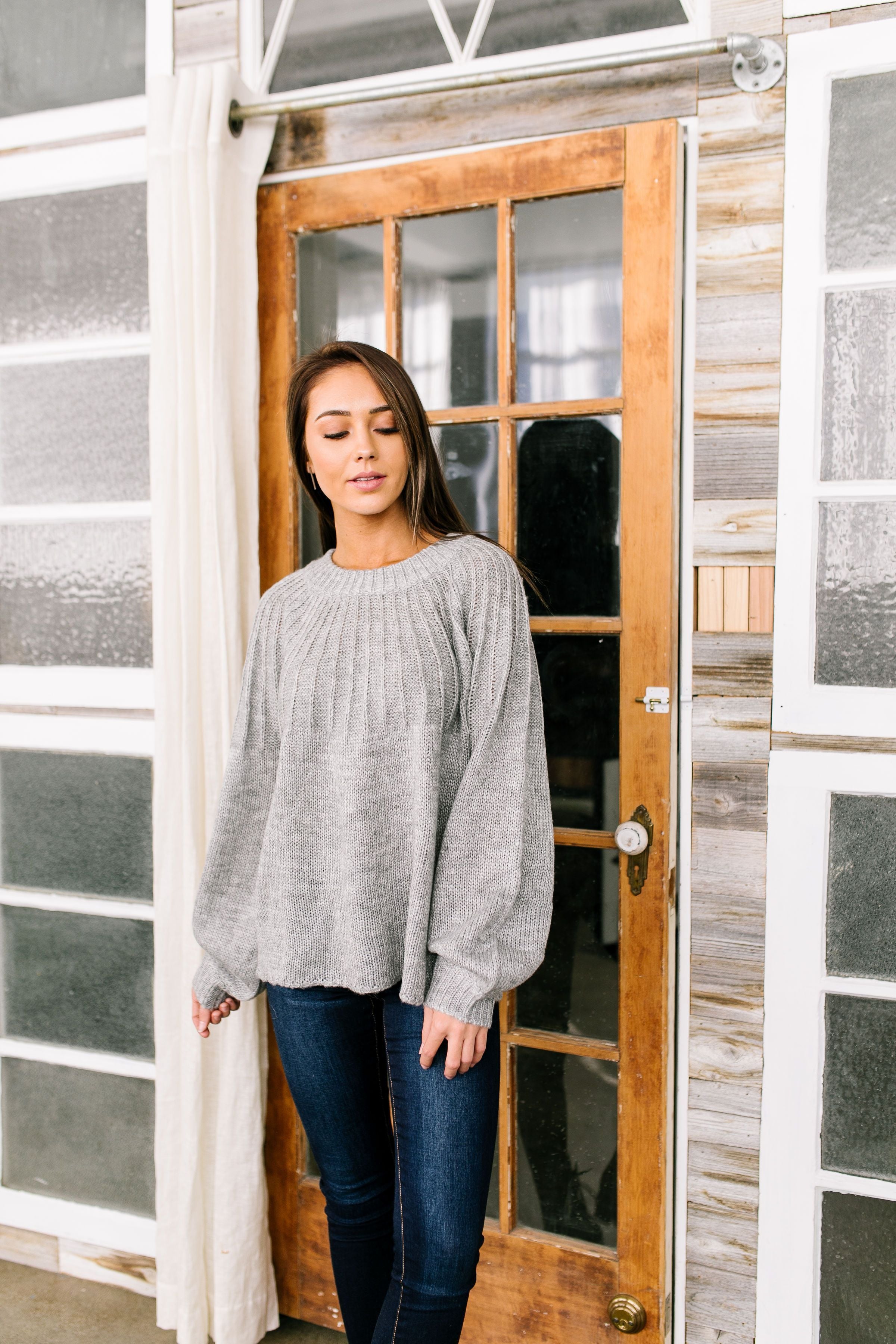 Ray Of Happiness Sweater In Heather Gray - ALL SALES FINAL