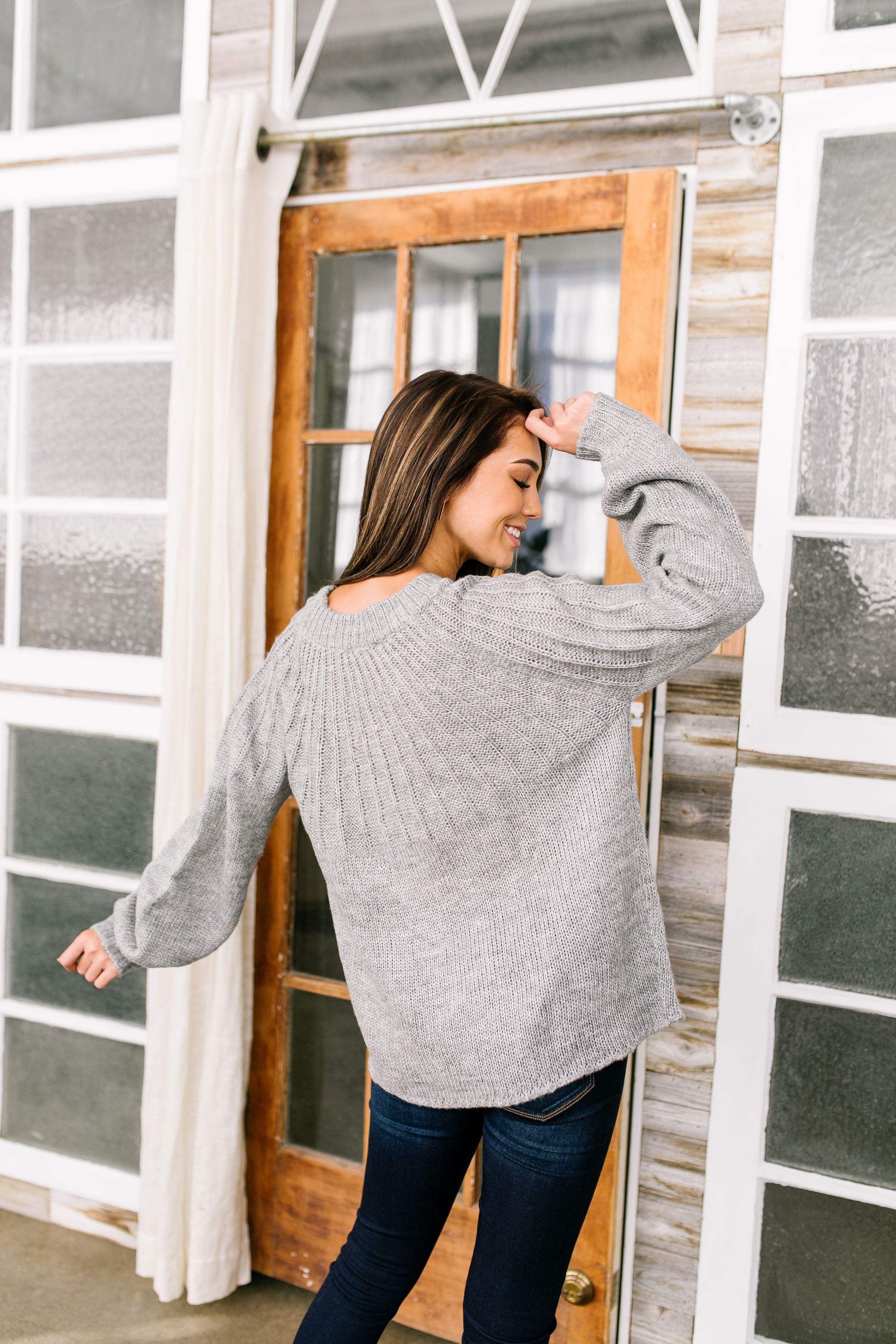 Ray Of Happiness Sweater In Heather Gray - ALL SALES FINAL