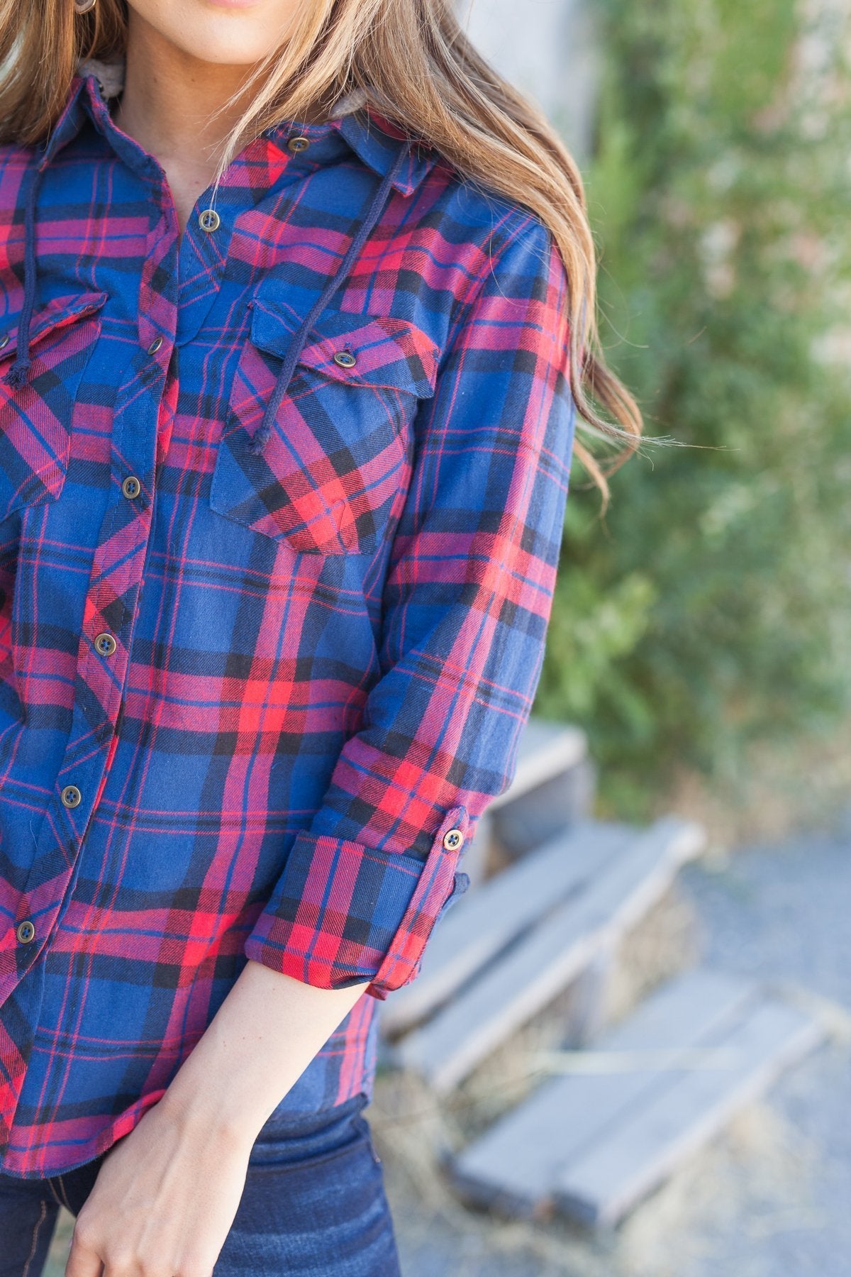 Robin Hood Flannel Button-Down In Navy