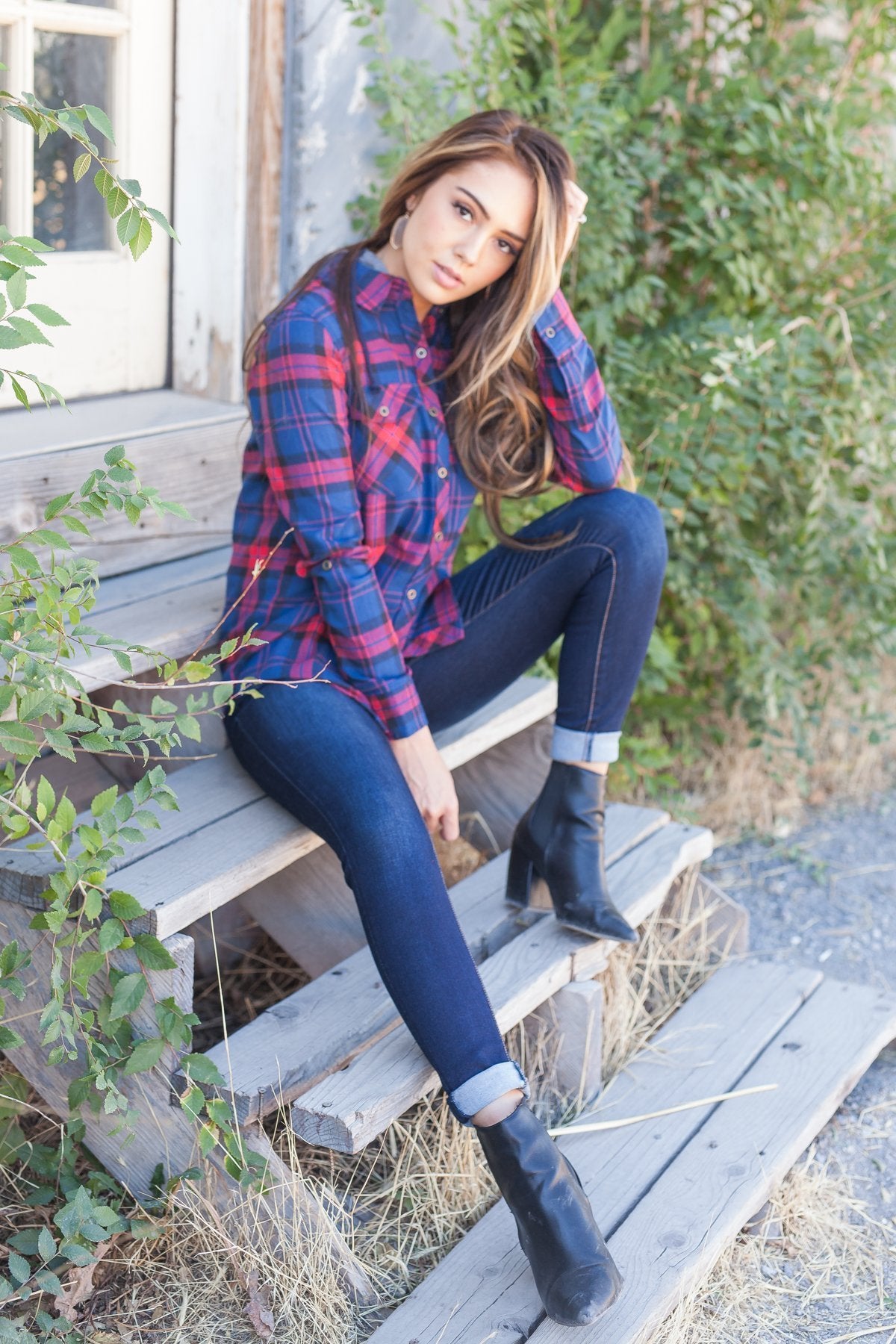 Robin Hood Flannel Button-Down In Navy