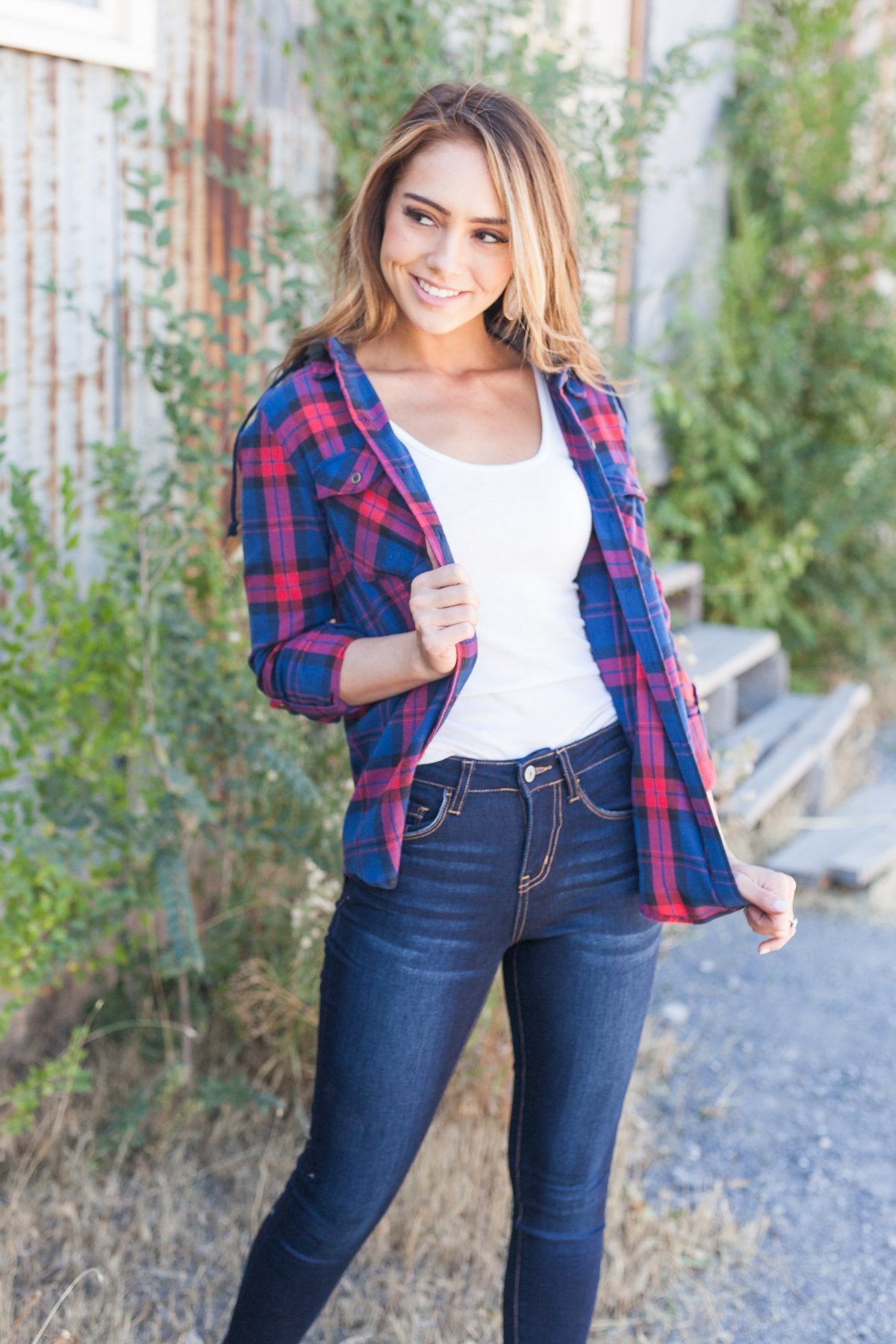 Robin Hood Flannel Button-Down In Navy