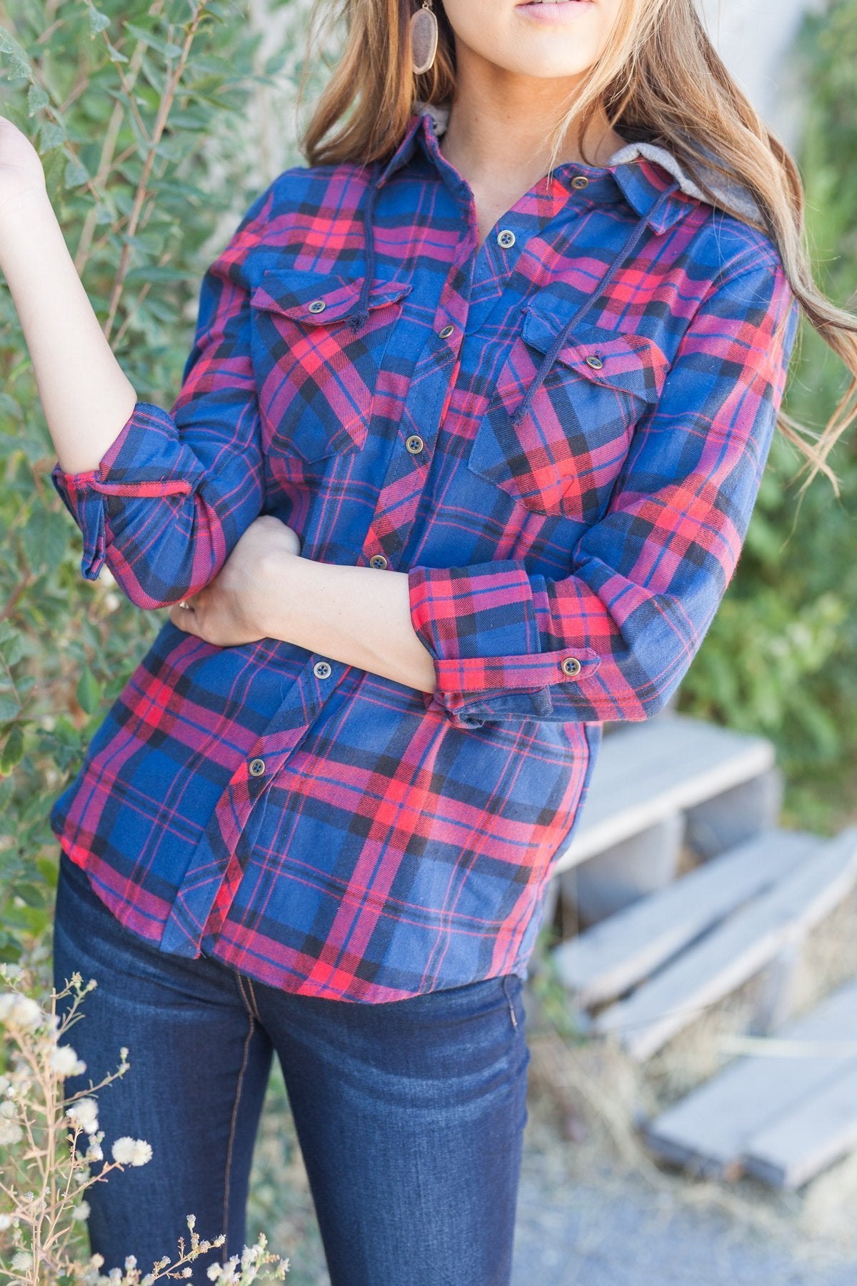 Robin Hood Flannel Button-Down In Navy
